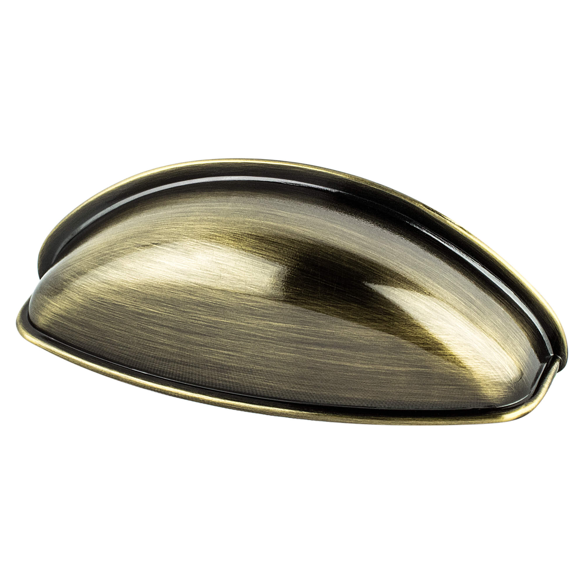Berenson Euro Moderno 2-17/32"(64mm) Cup Pull, Brushed Antique Brass
