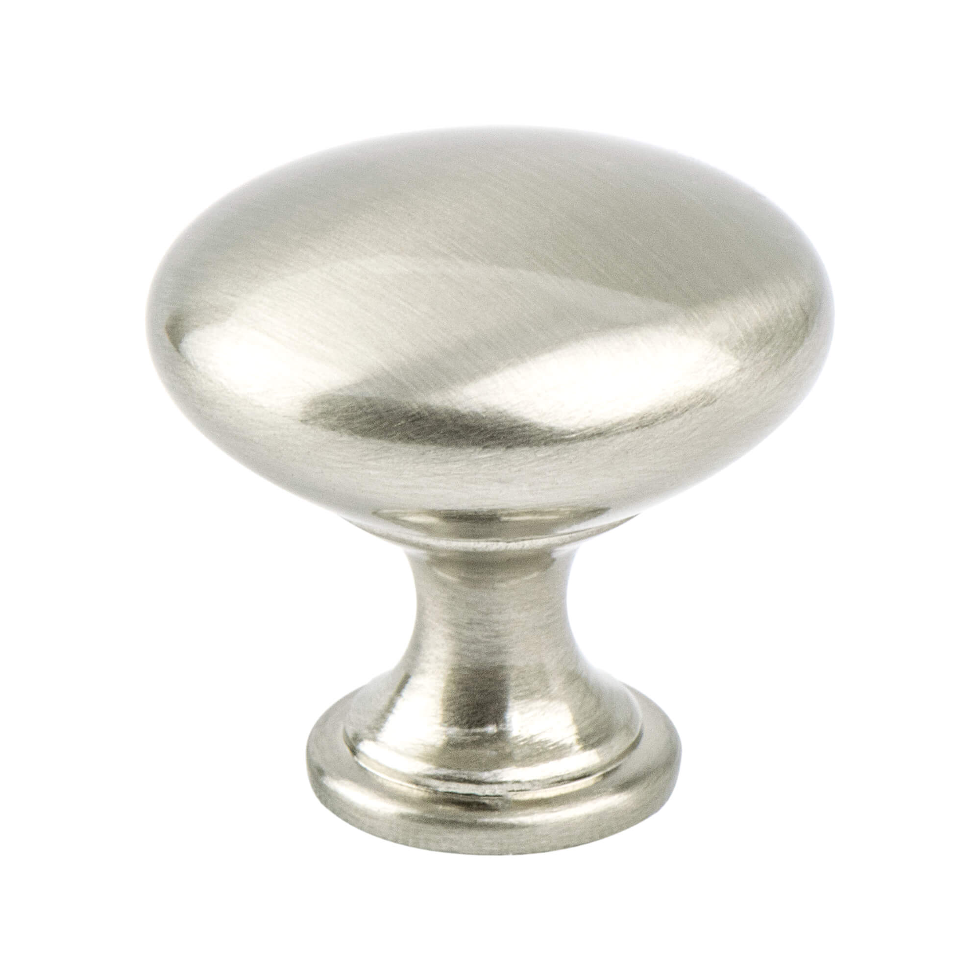 Berenson Euro Moderno 1-1/8"(29mm) Knob, Brushed Nickel