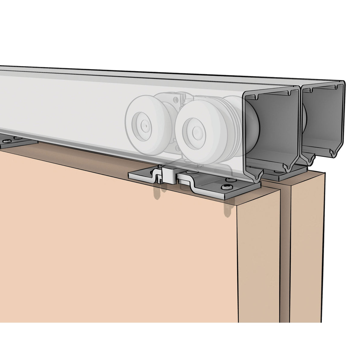BYP-250A By-Pass Door Aluminum Track Hardware