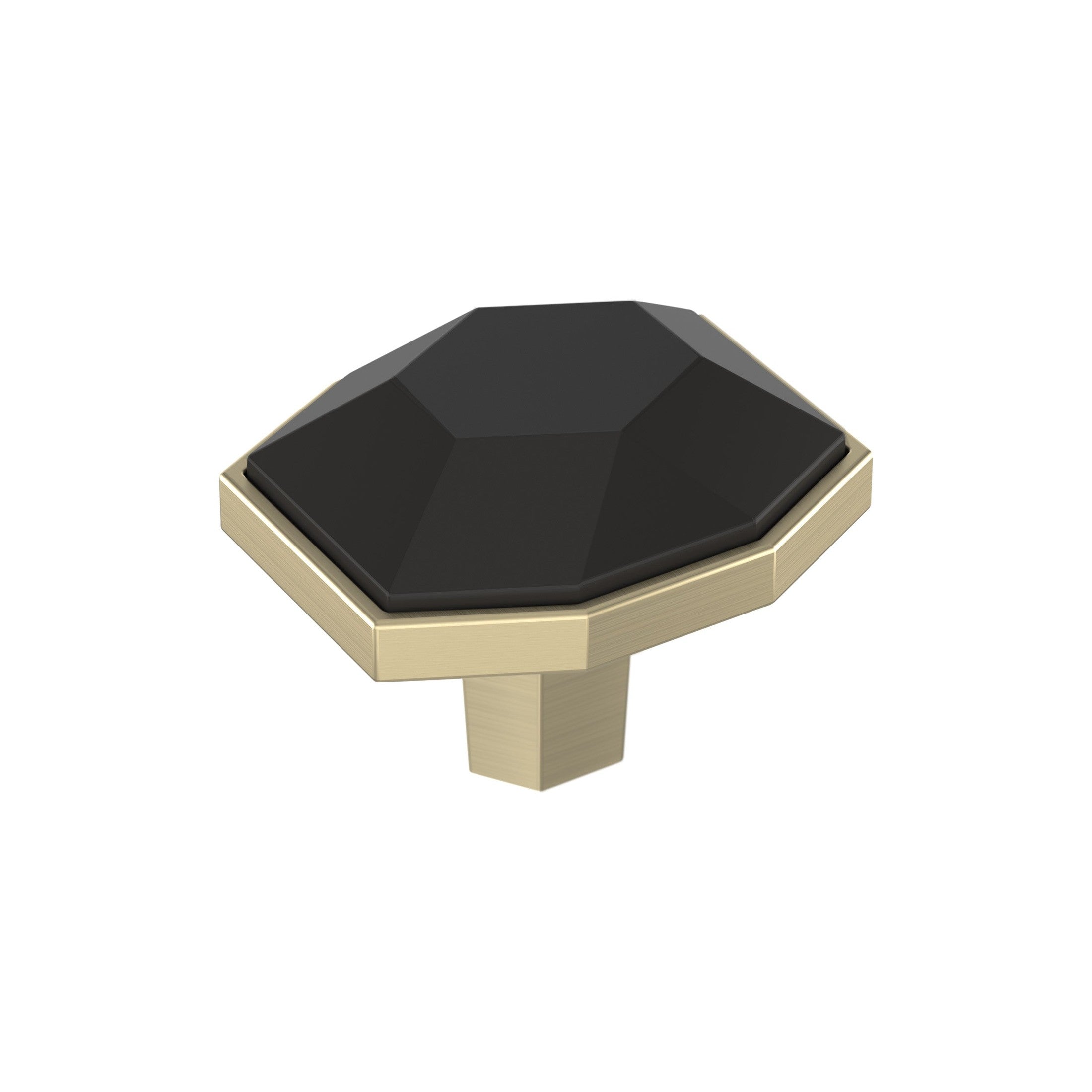 London 15/8 inch (41mm) Length Black Bronze/Golden Champagne Cabinet Knob