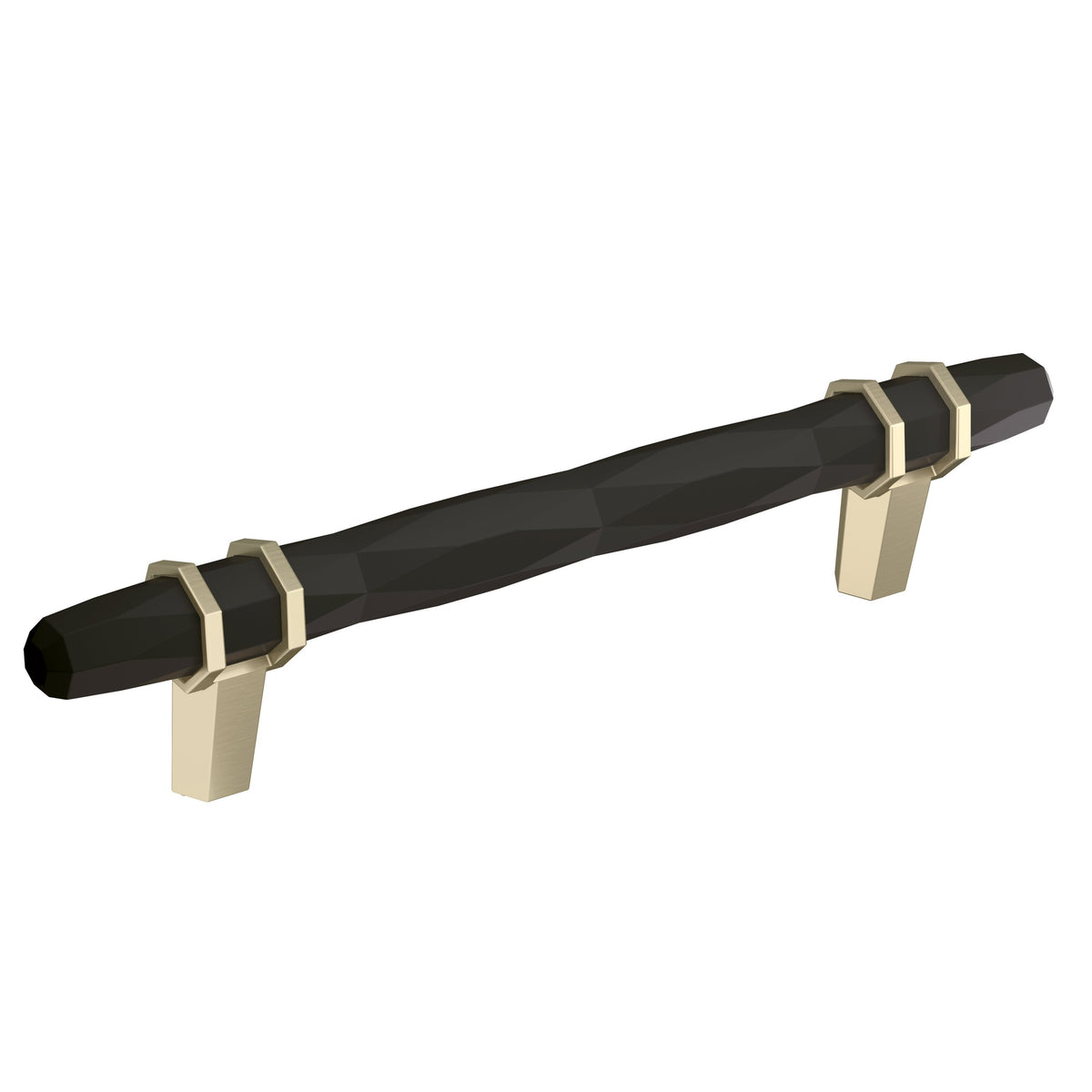 London 51/16 inch (128mm) CentertoCenter Black Bronze/Golden Champagne Cabinet Pull