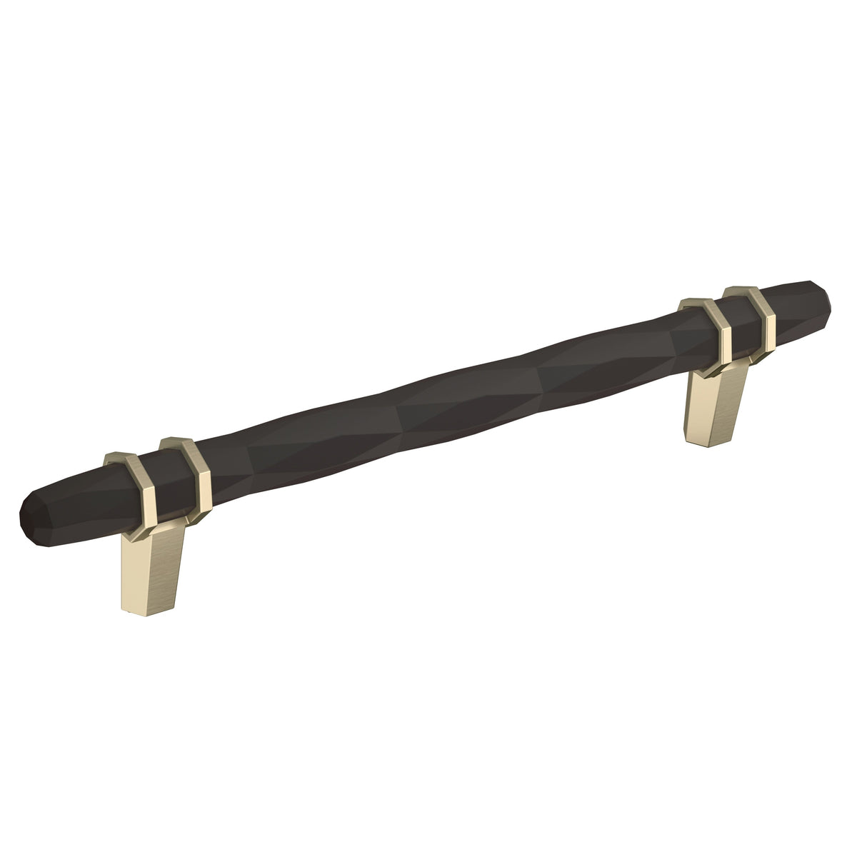 London 65/16 inch (160mm) CentertoCenter Black Bronze/Golden Champagne Cabinet Pull