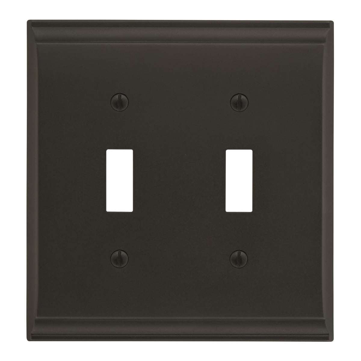 Candler 2 Toggle Black Bronze Wall Plate