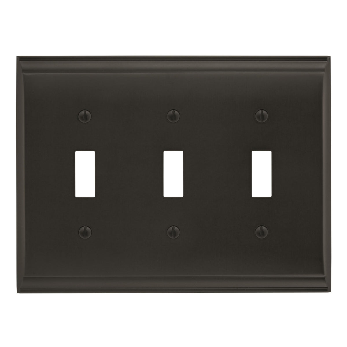 Candler 3 Toggle Black Bronze Wall Plate