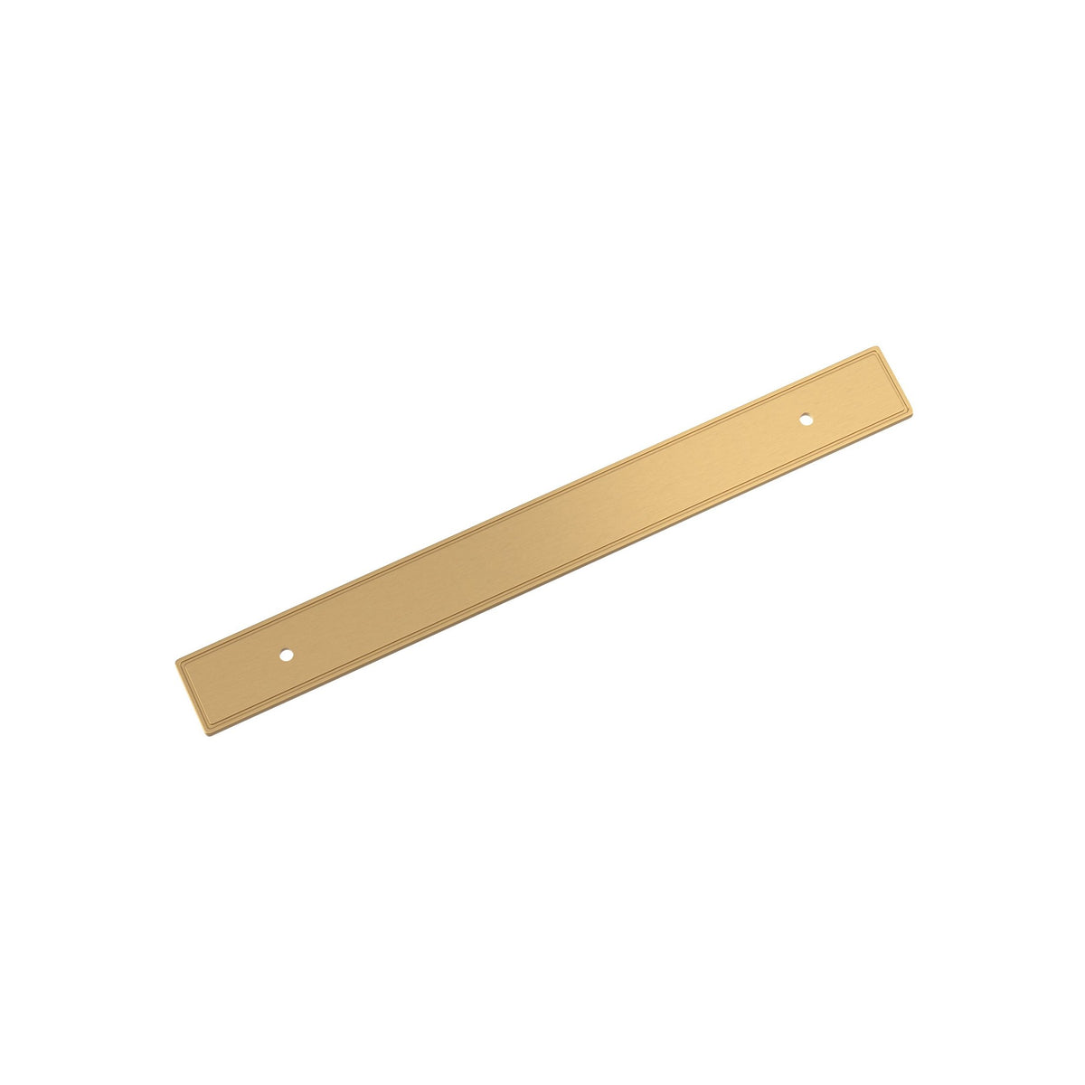 Thoreau 79/16 inch (192mm) CentertoCenter Rectangle Champagne Bronze Cabinet Pull Backplate