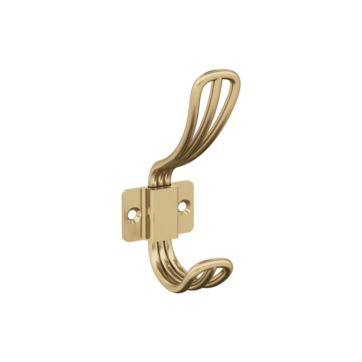 Vinland Double Prong Champagne Bronze Decorative Wall Hook