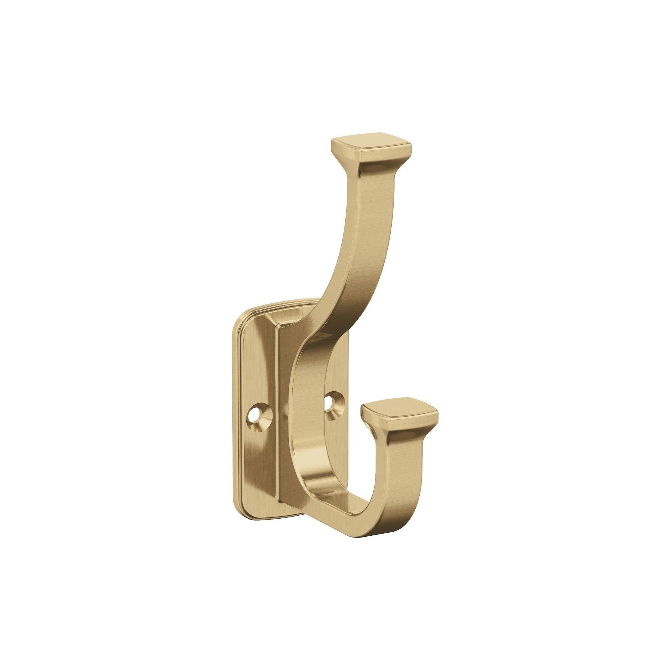 Alder Double Prong Champagne Bronze Decorative Wall Hook
