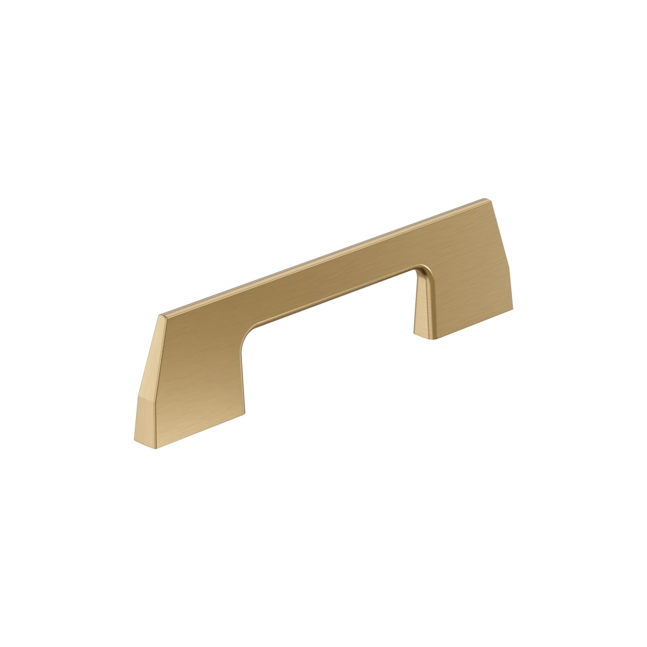 Angle 3 inch (76mm) CentertoCenter Champagne Bronze Cabinet Pull