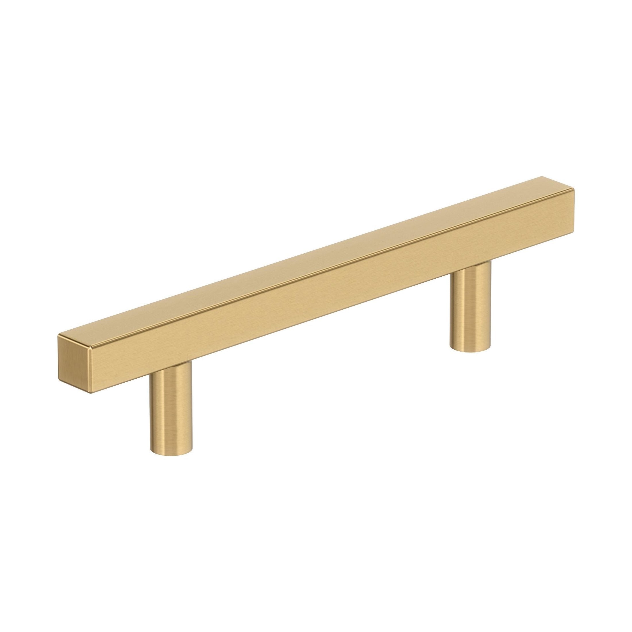Bar Pulls Square 33/4 inch (96mm) CentertoCenter Champagne Bronze Cabinet Pull