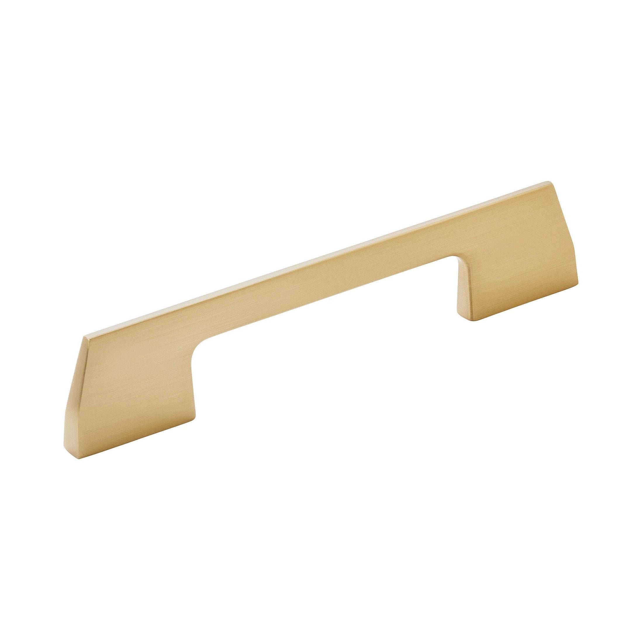 Angle 33/4 inch (96mm) CentertoCenter Champagne Bronze Cabinet Pull