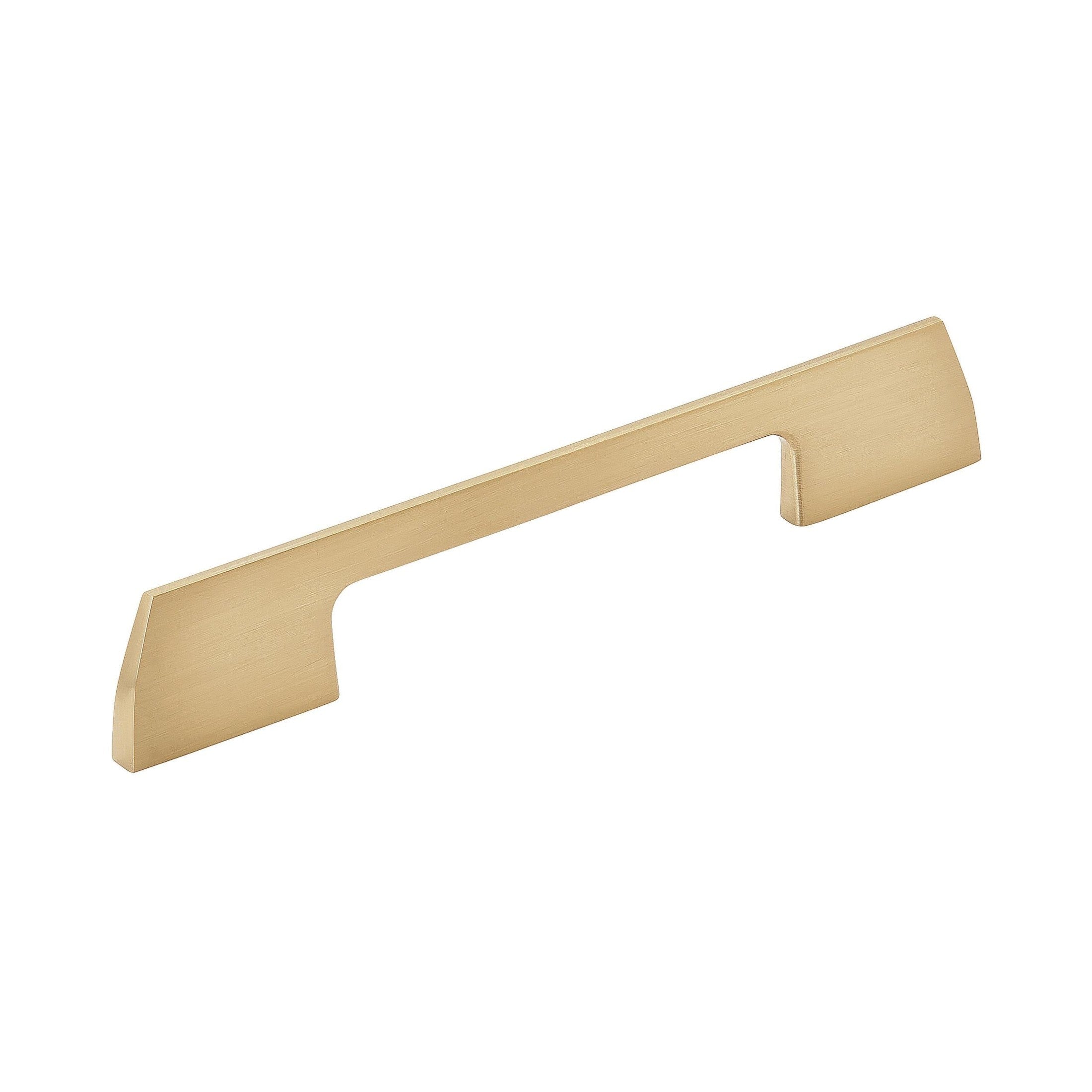 Angle 51/16 inch (128mm) CentertoCenter Champagne Bronze Cabinet Pull