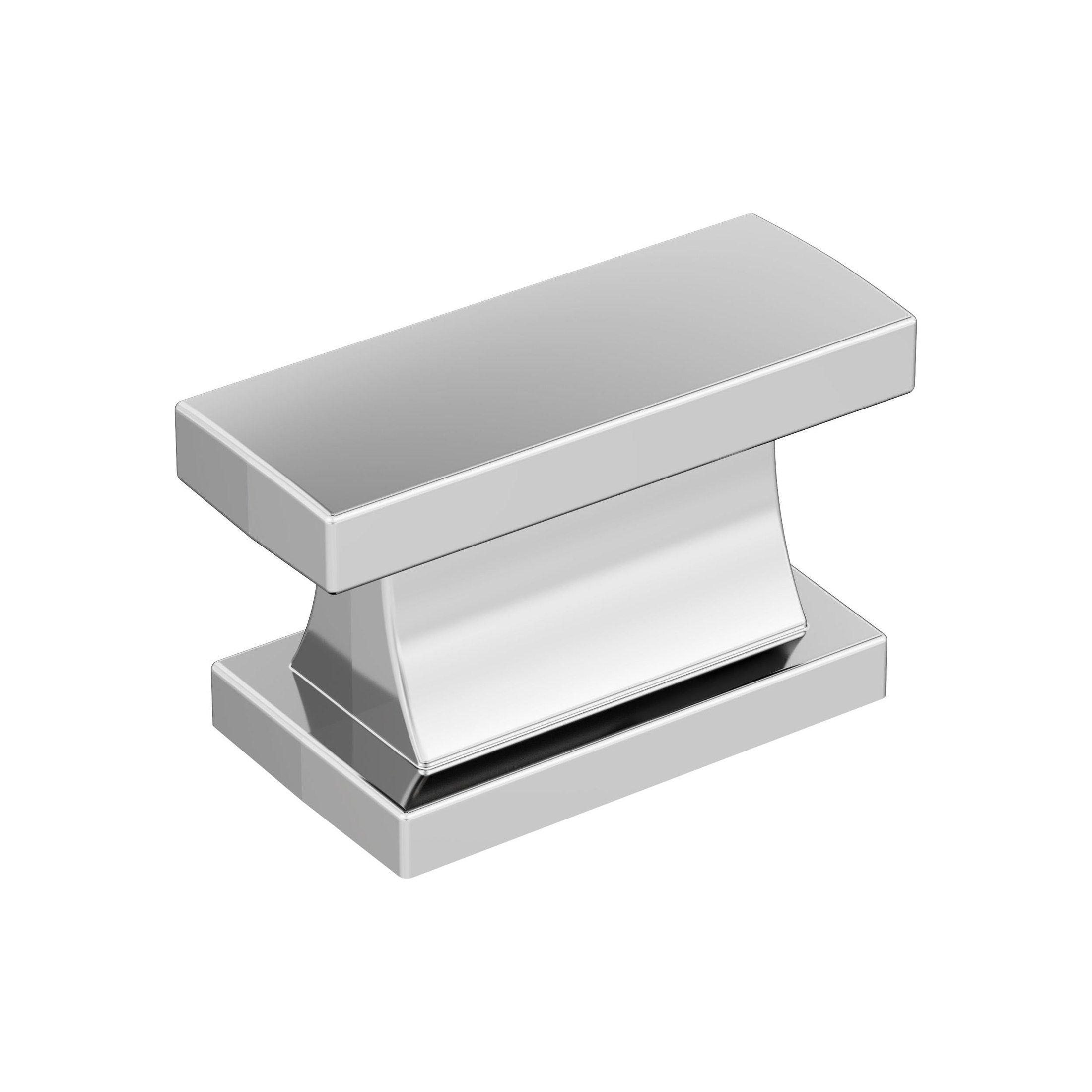 Socle 17/16 inch (37mm) Length Polished Chrome Cabinet Knob