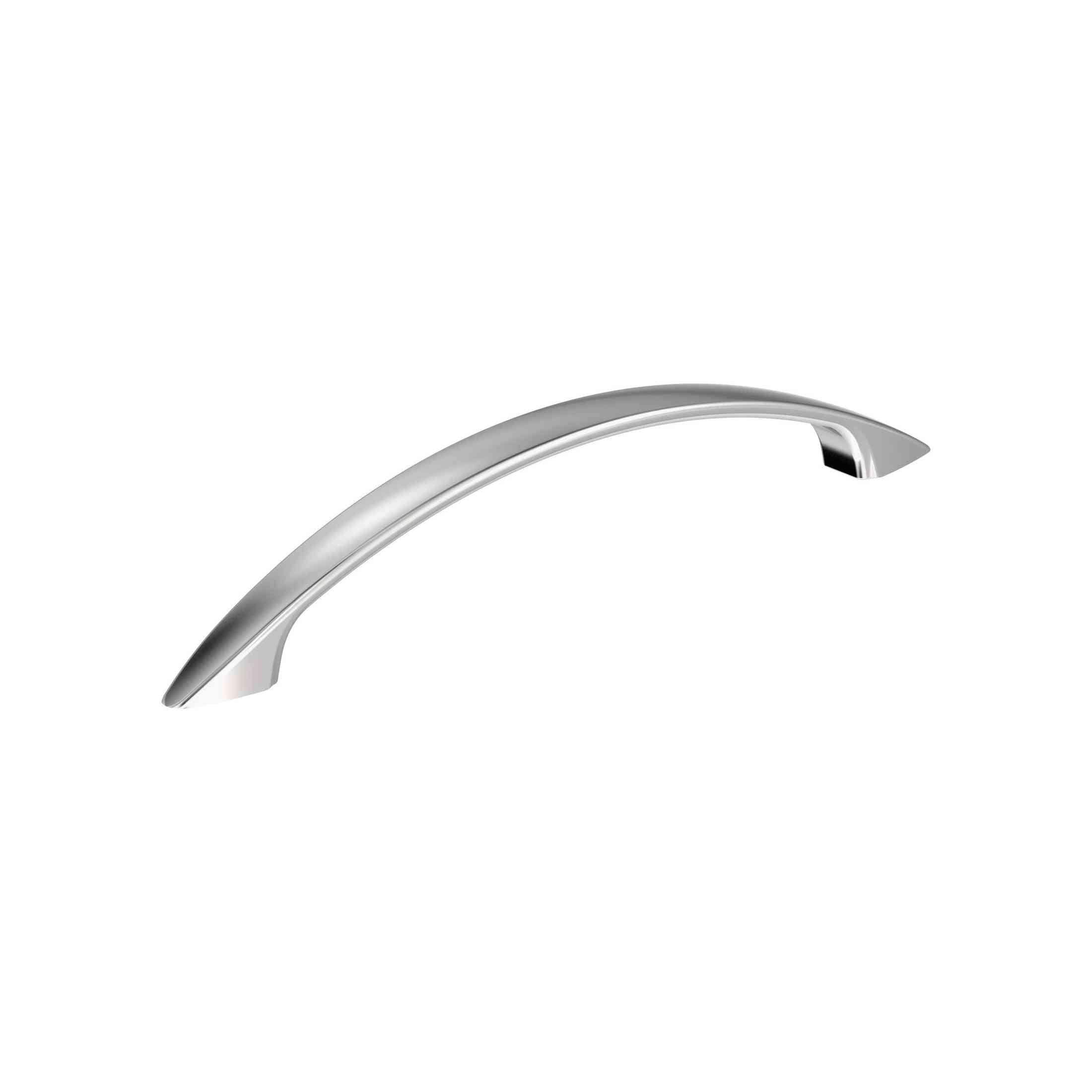 Arc 51/16 inch (128mm) CentertoCenter Polished Chrome Cabinet Pull