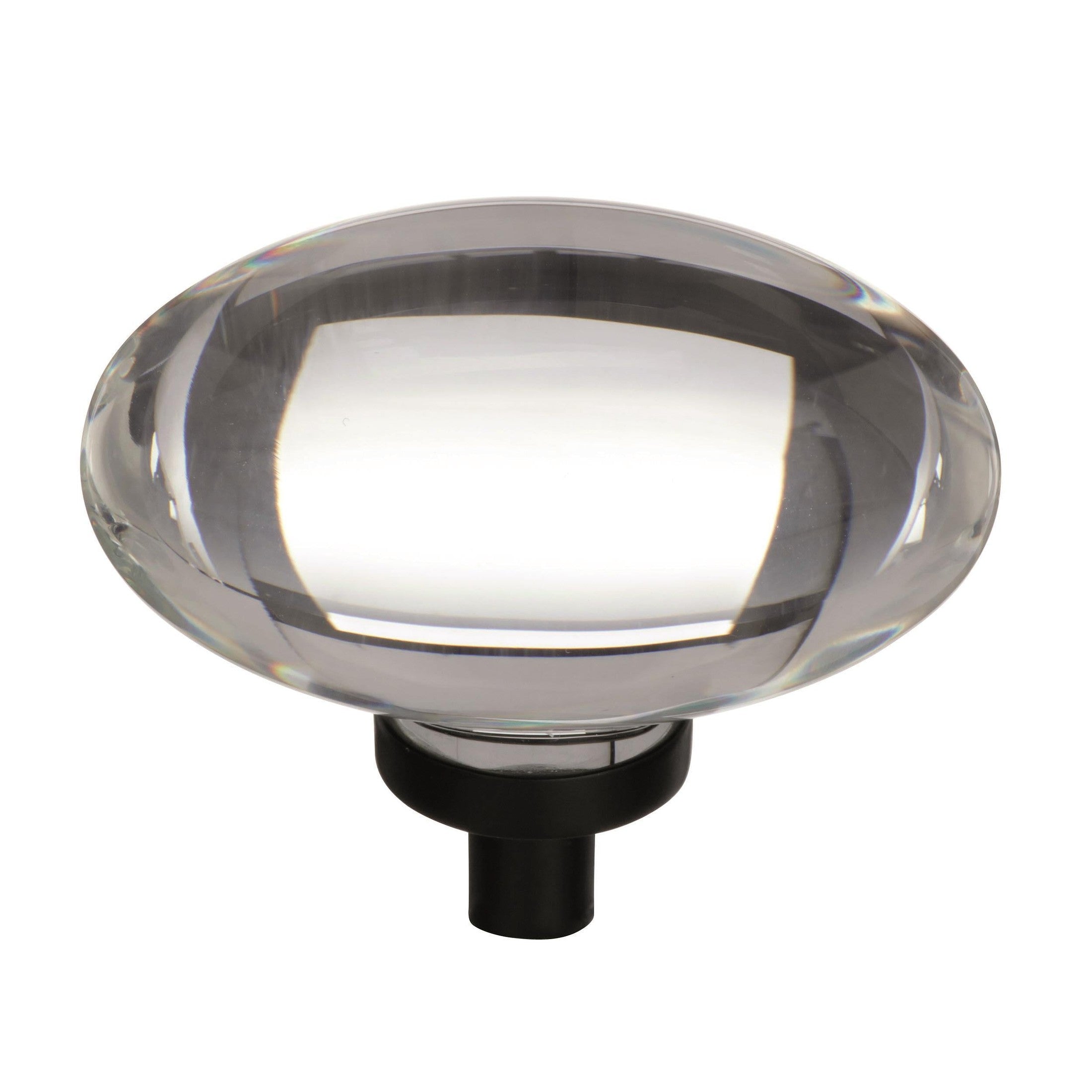 Glacio 13/4 inch (44mm) Length Clear/Black Bronze Cabinet Knob