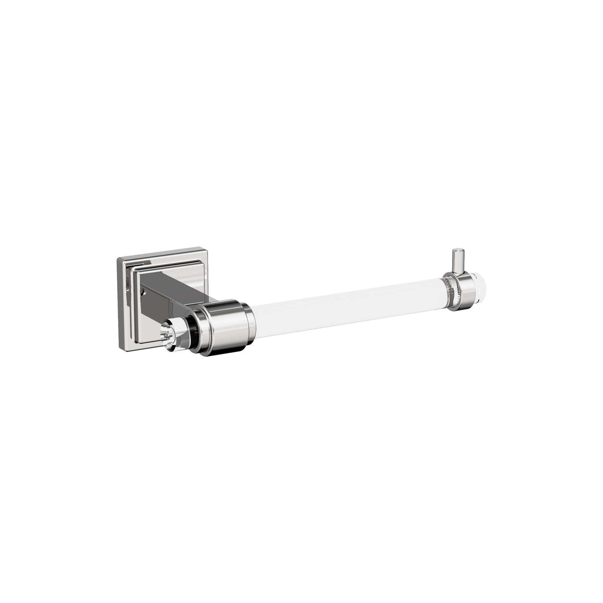 Glacio Clear/Chrome Single Post Tissue Holder