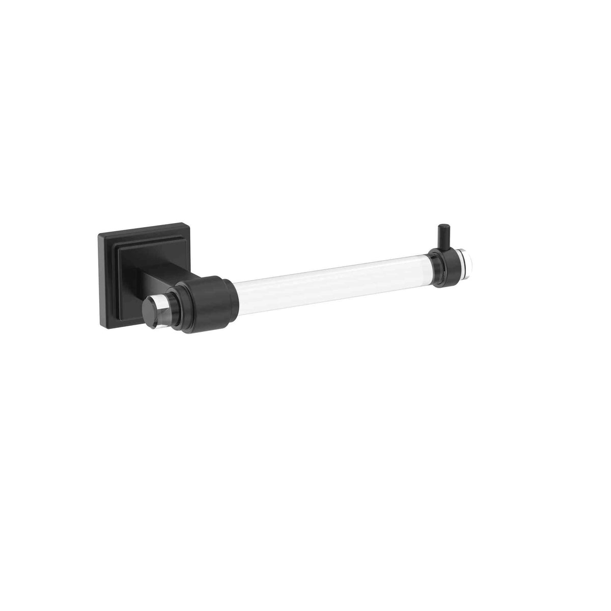 Glacio Clear/Matte Black Single Post Tissue Holder