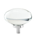 Glacio 13/4 inch (44mm) Length Clear/Polished Chrome Cabinet Knob