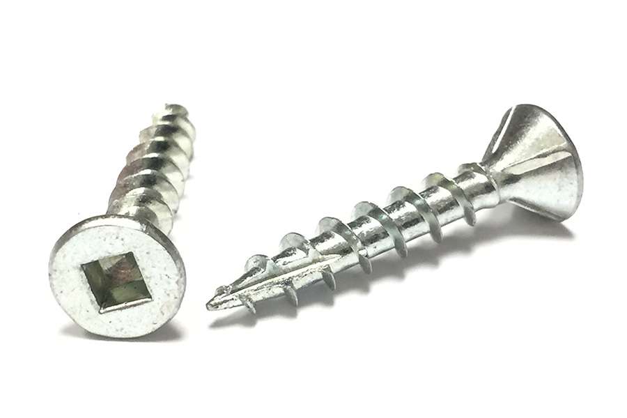 Flat Head Robertson Hinge & Hardware Screw with Robertson Drive