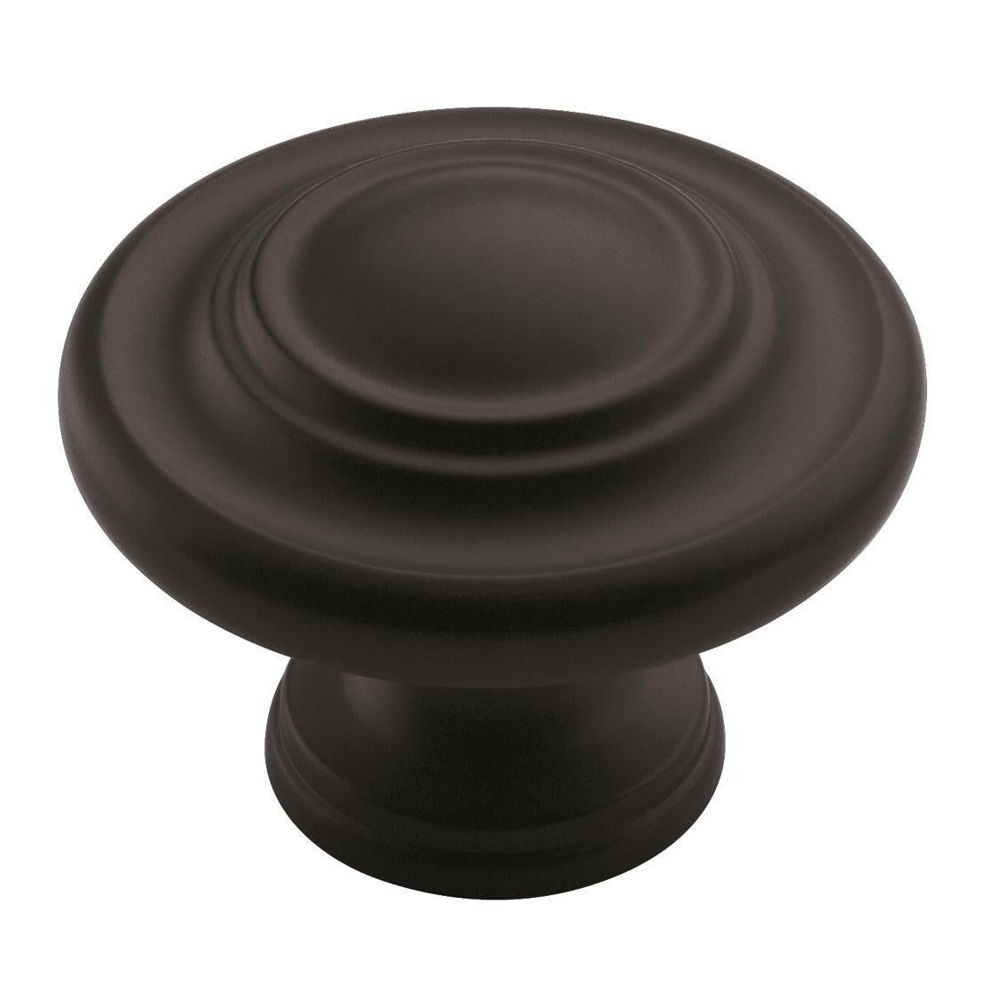 Inspirations 13/4 inch (44mm) Diameter Matte Black Cabinet Knob