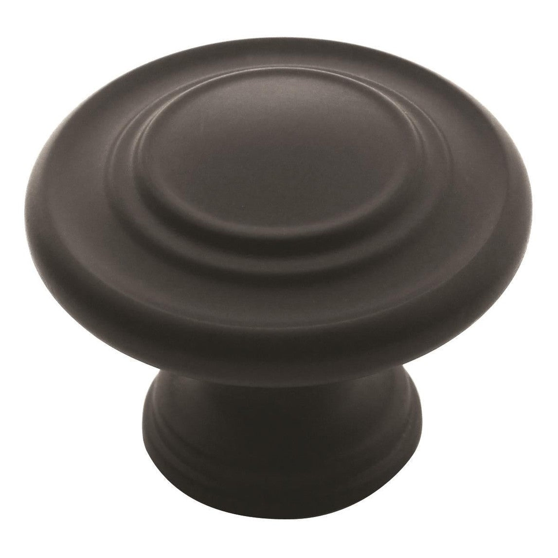 Inspirations 15/16 inch (33mm) Diameter Matte Black Cabinet Knob