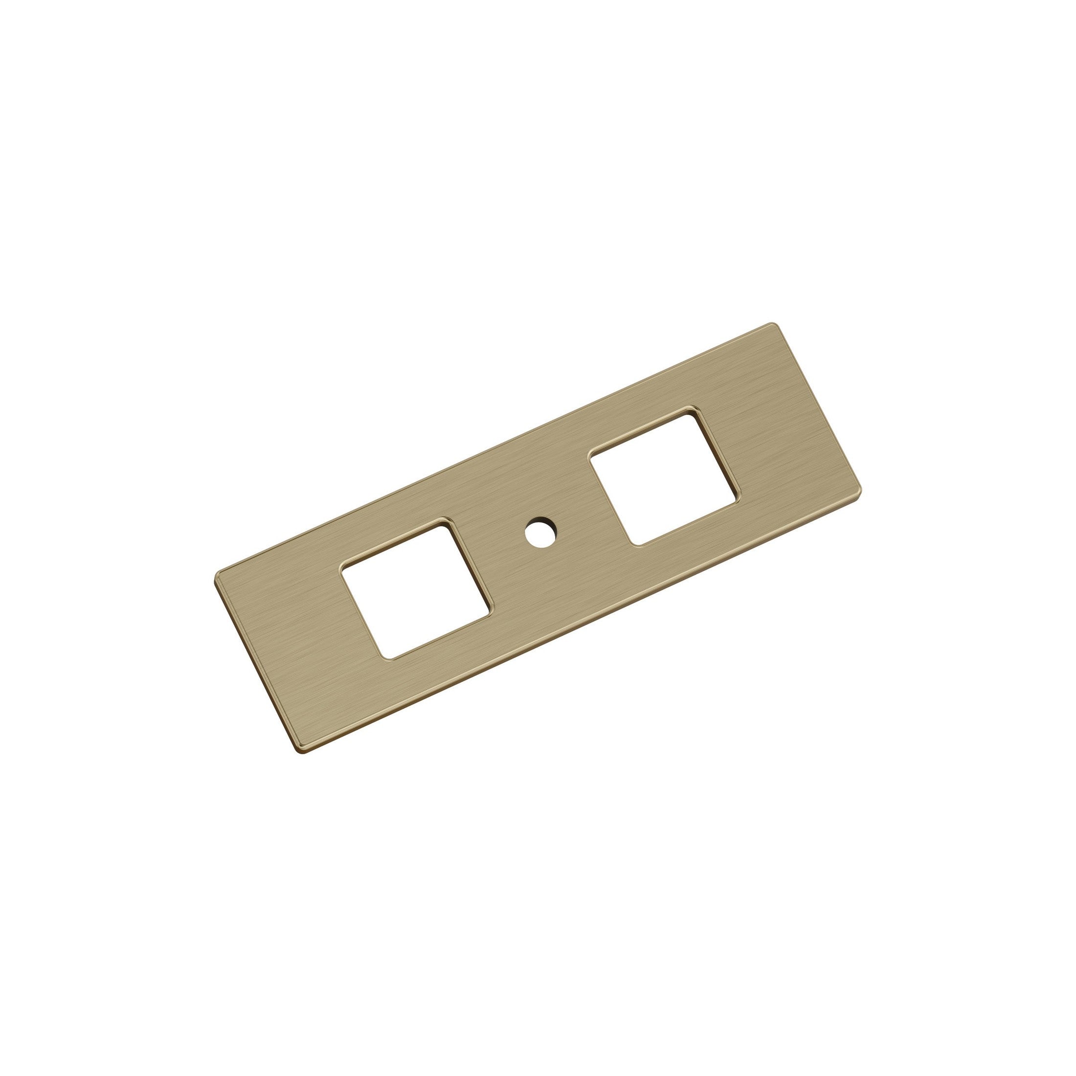 Medora 311/16 inch (94mm) Length Rectangle Golden Champagne Cabinet Knob Backplate