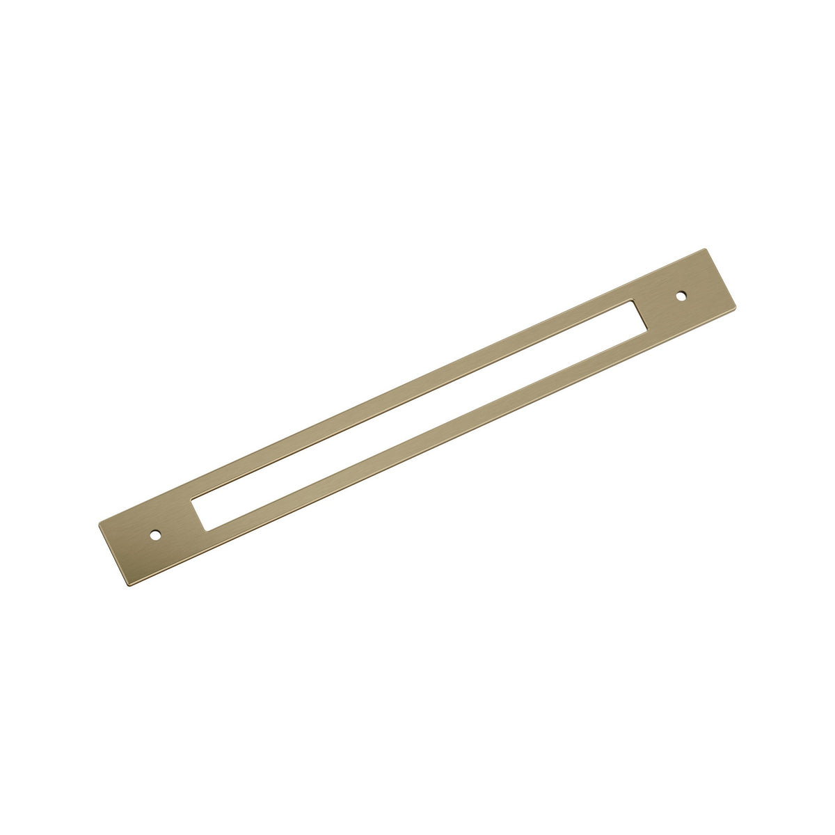 Medora 12 inch (305mm) CentertoCenter Rectangle Golden Champagne Cabinet Pull Backplate
