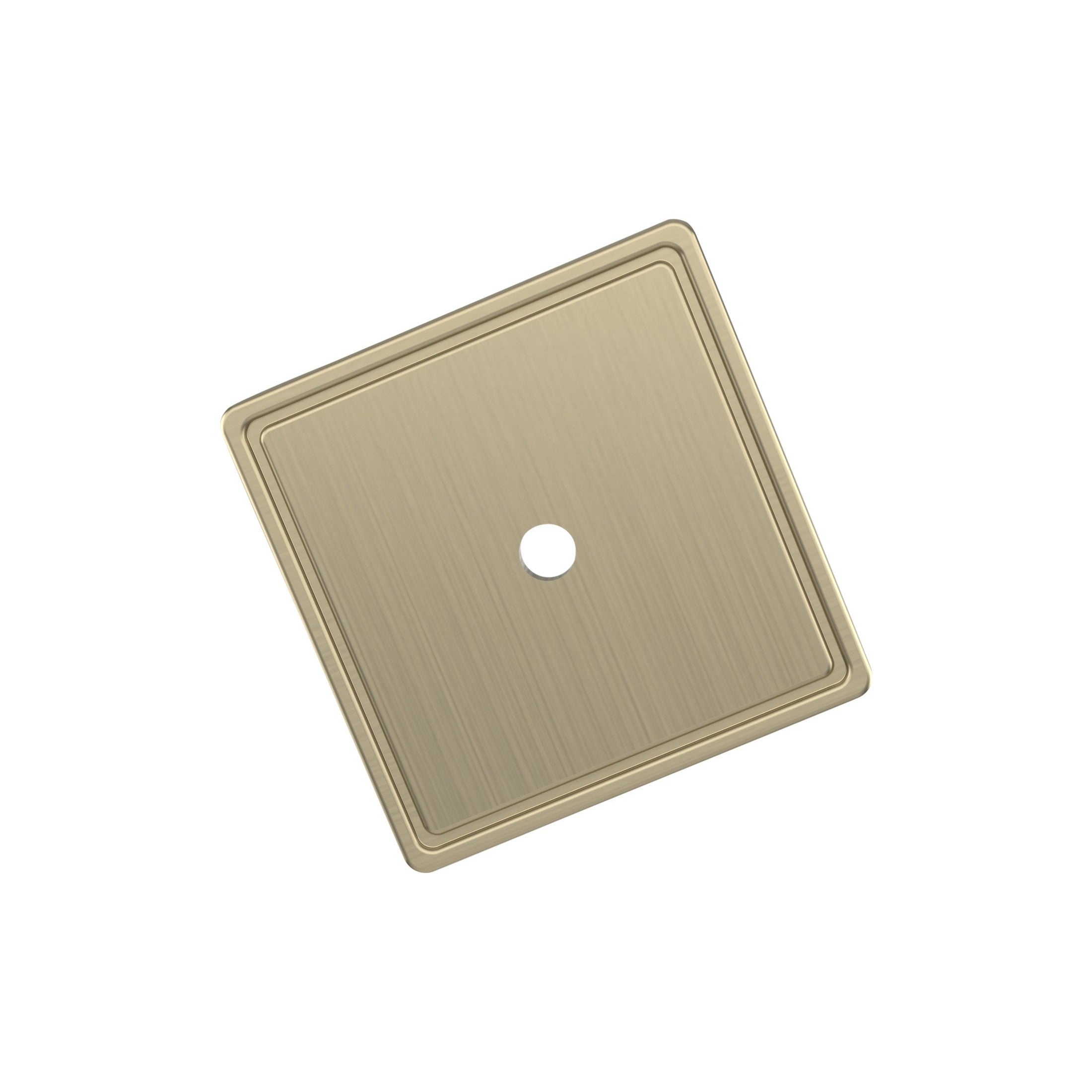 Thoreau 19/16 inch (40mm) Length Square Golden Champagne Cabinet Knob Backplate