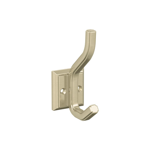 Aliso Double Prong Golden Champagne Decorative Wall Hook