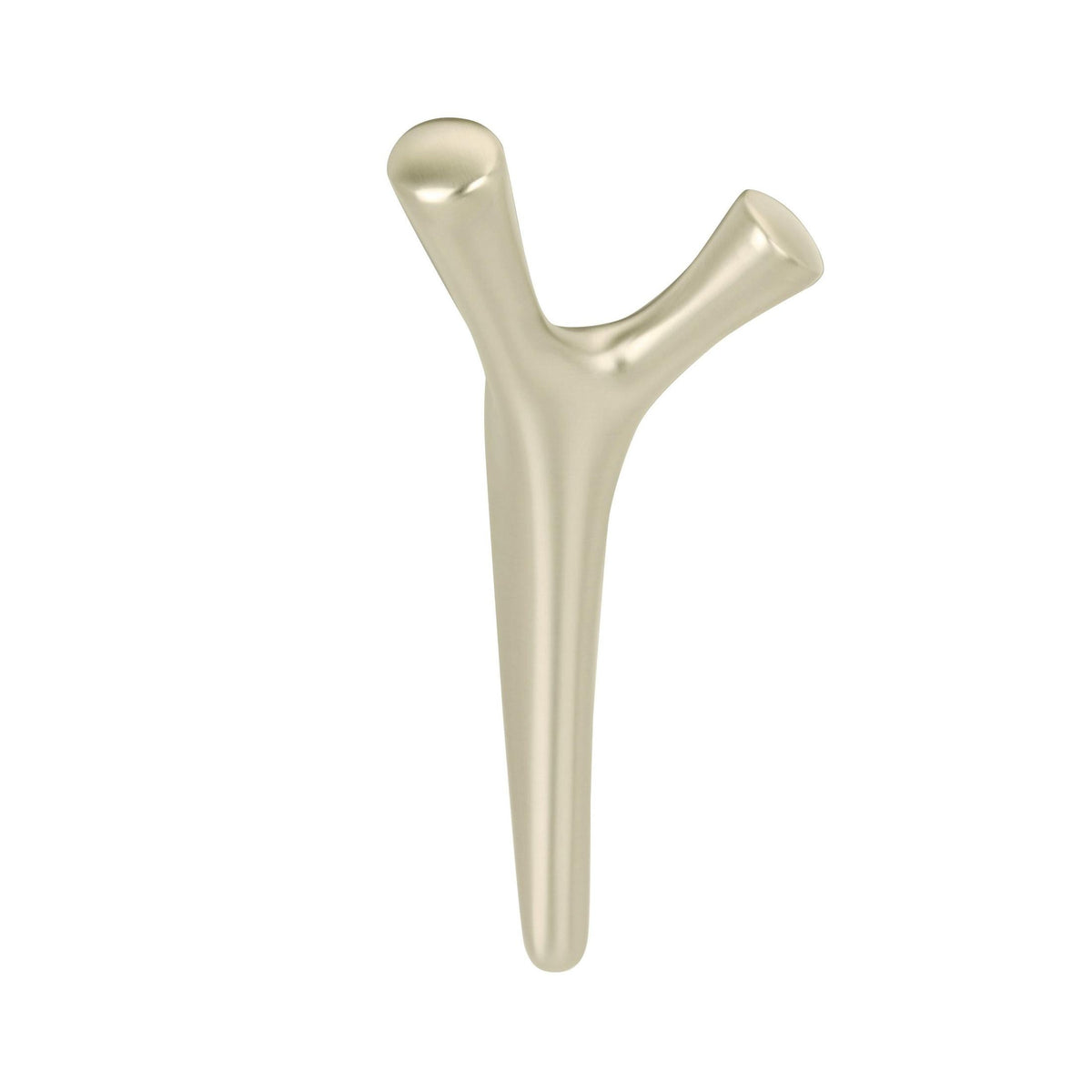 Kodiak Double Prong Golden Champagne Decorative Wall Hook
