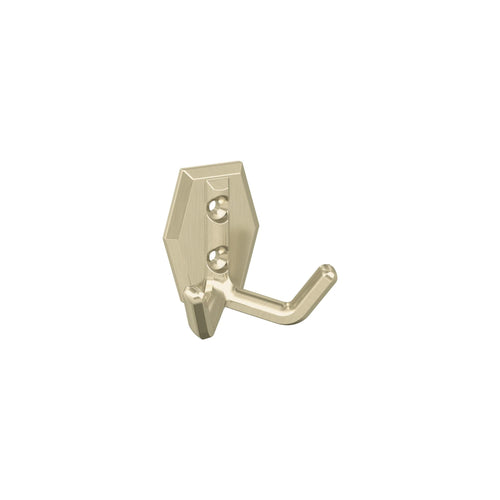 Benton Double Prong Golden Champagne Decorative Wall Hook