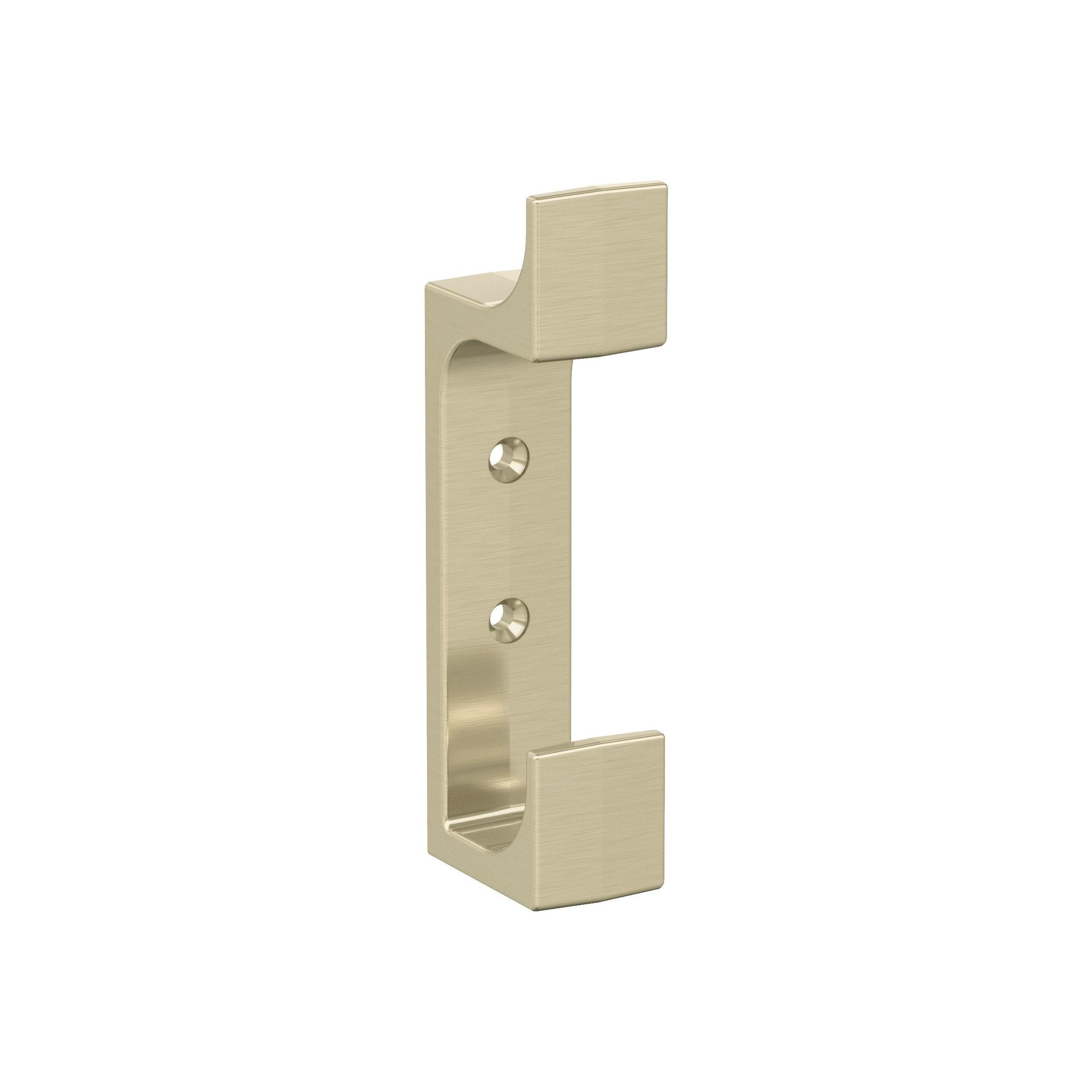 Bray Double Prong Golden Champagne Decorative Wall Hook