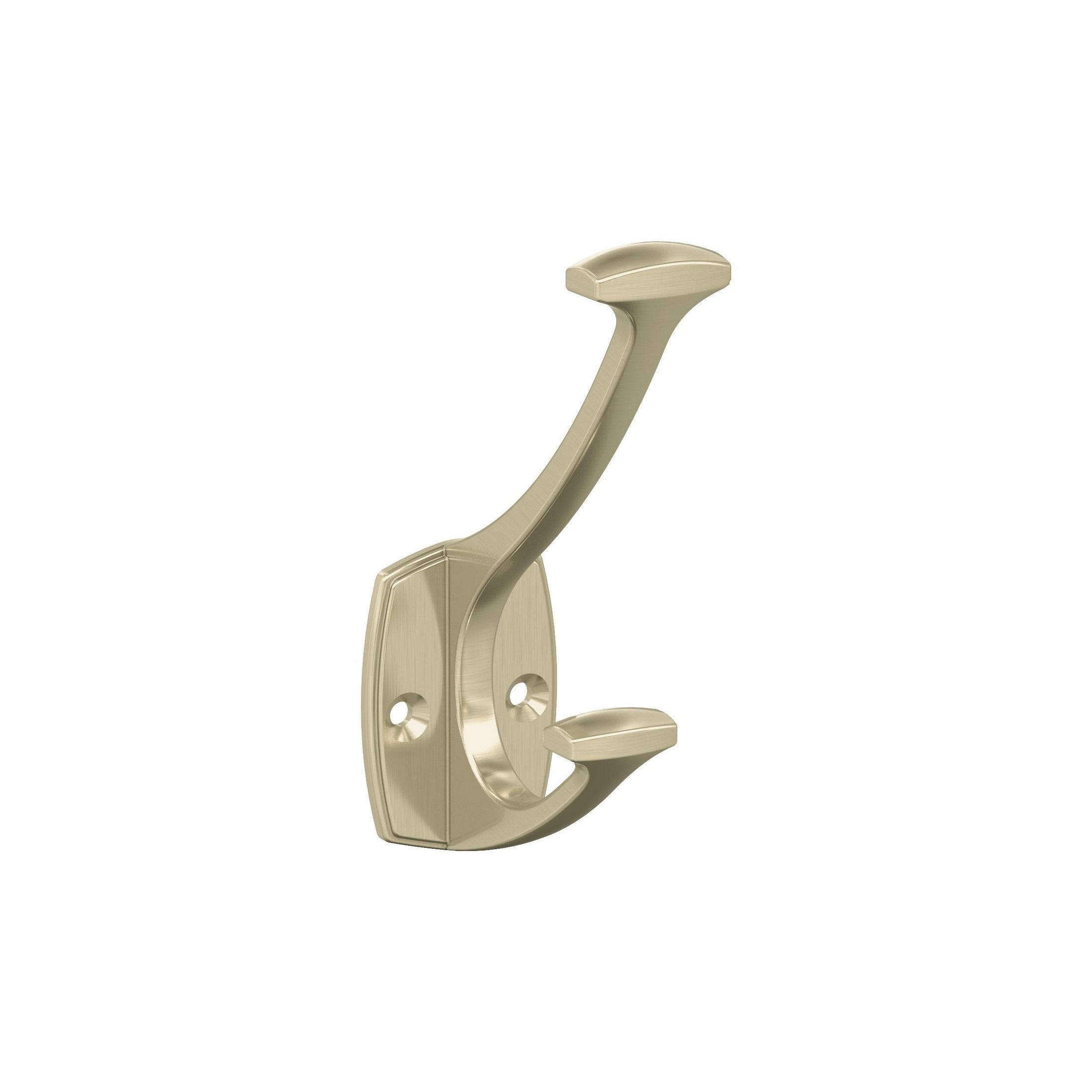 Vicinity Double Prong Golden Champagne Decorative Wall Hook