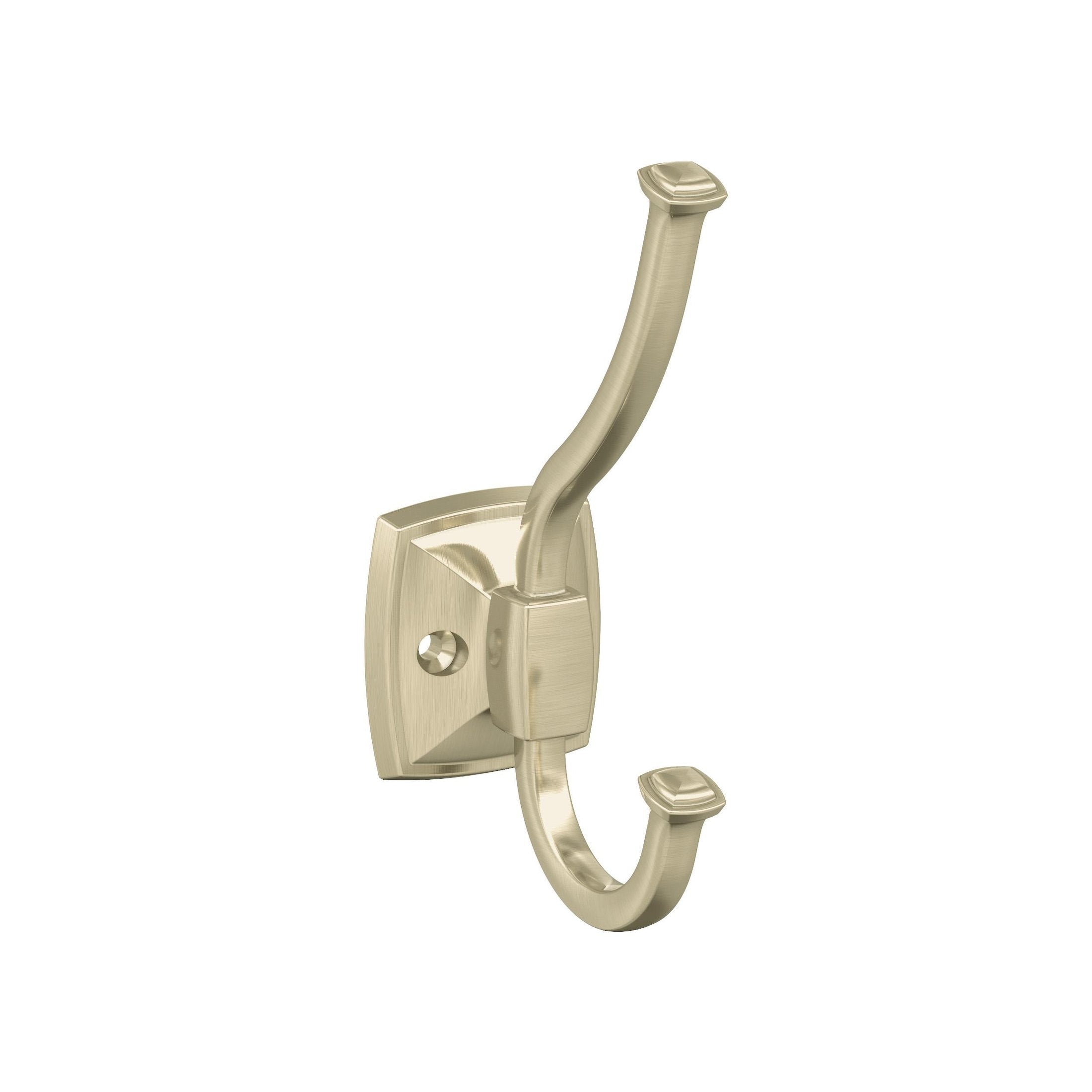 Kinsale Double Prong Golden Champagne Decorative Wall Hook