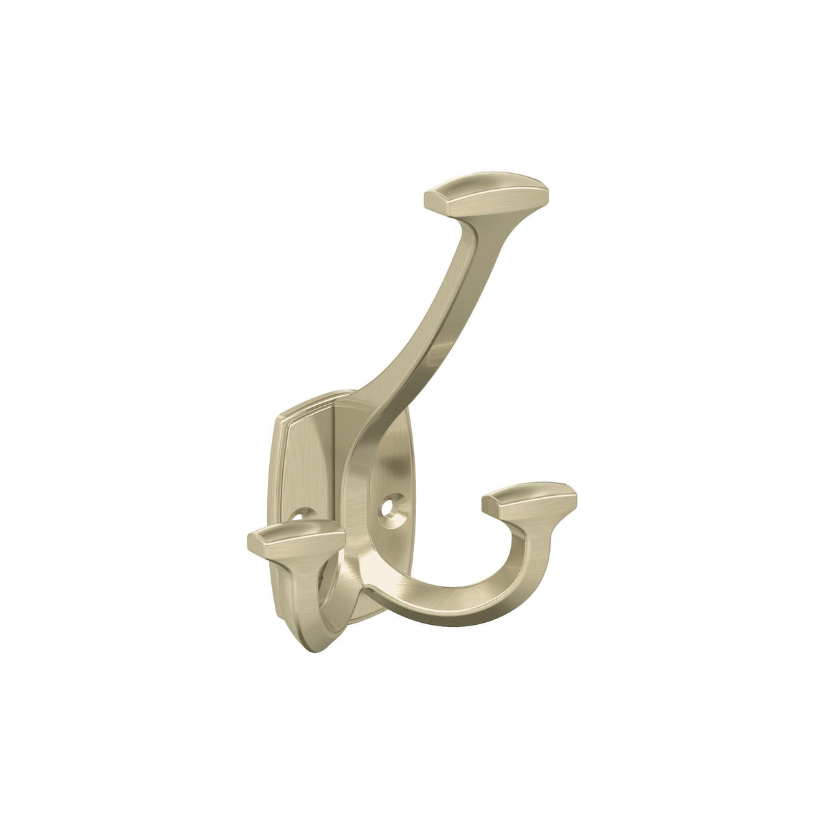 Vicinity Triple Prong Golden Champagne Decorative Wall Hook