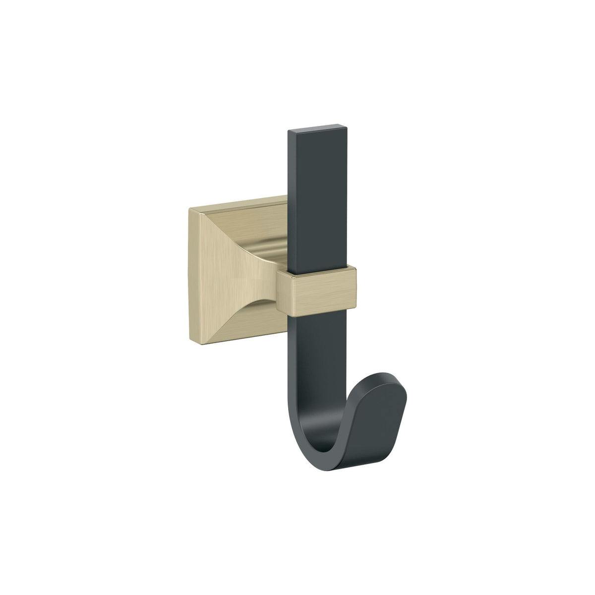 Burbank Single Prong Matte Black/Golden Champagne Decorative Wall Hook