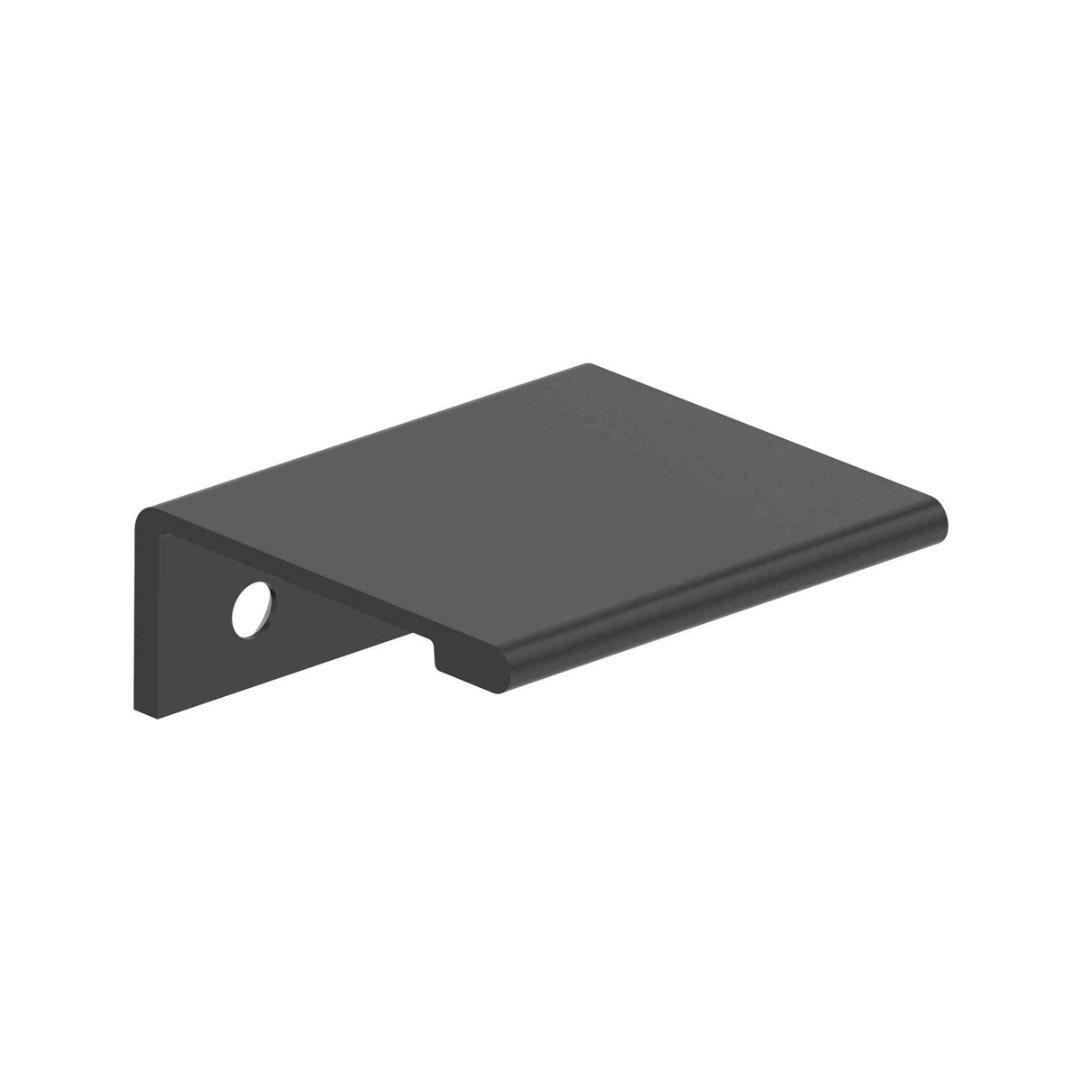 Streamline II 13/4 inch (44mm) Length Matte Black Cabinet Edge Pull