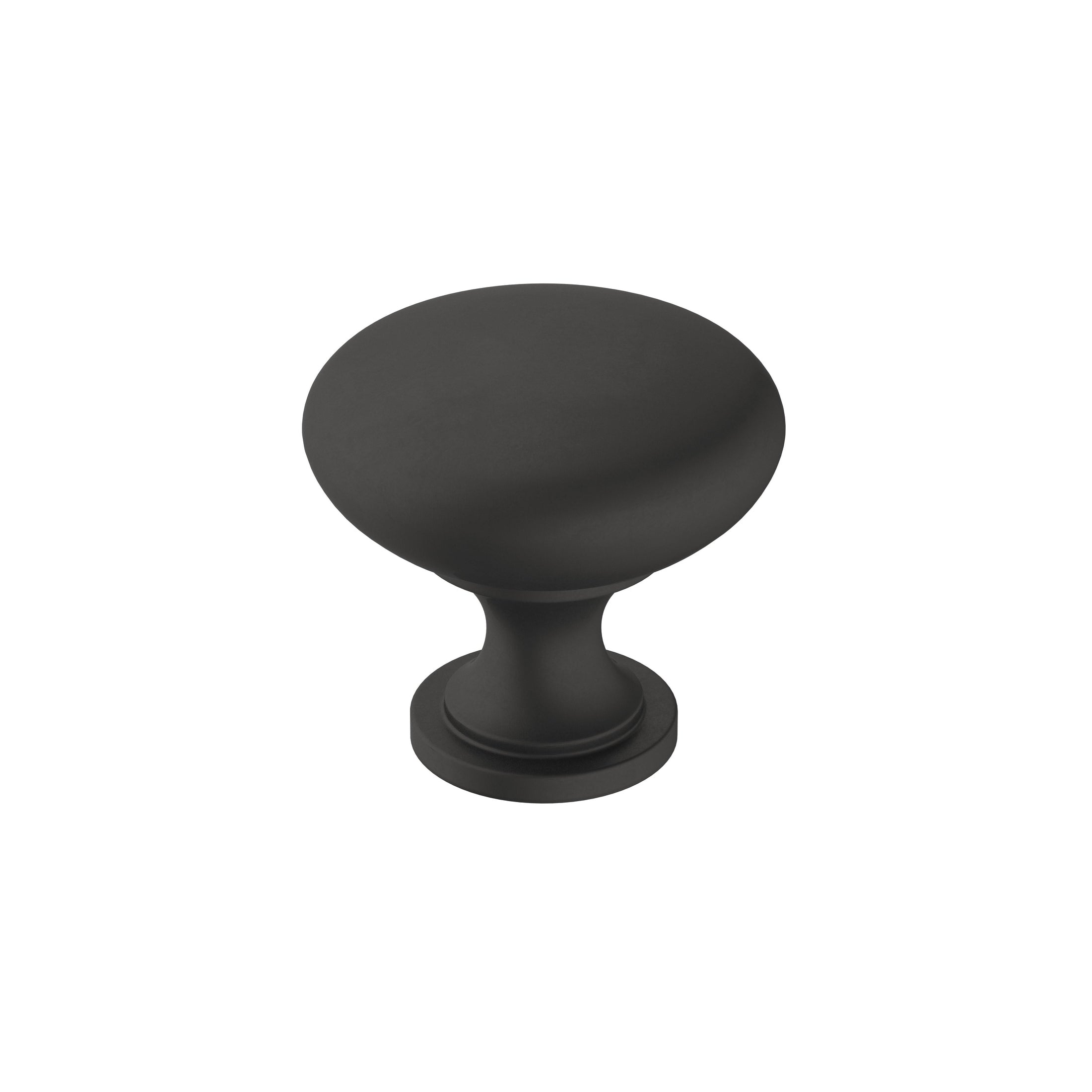 Era 11/4 inch (32mm) Diameter Matte Black Cabinet Knob