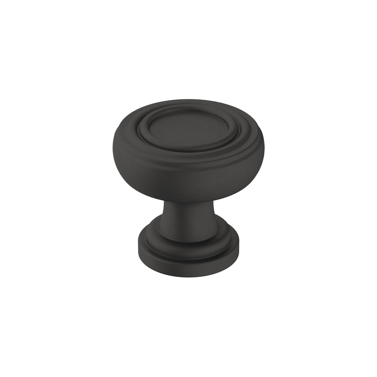Ville 11/8 inch (29mm) Diameter Matte Black Cabinet Knob
