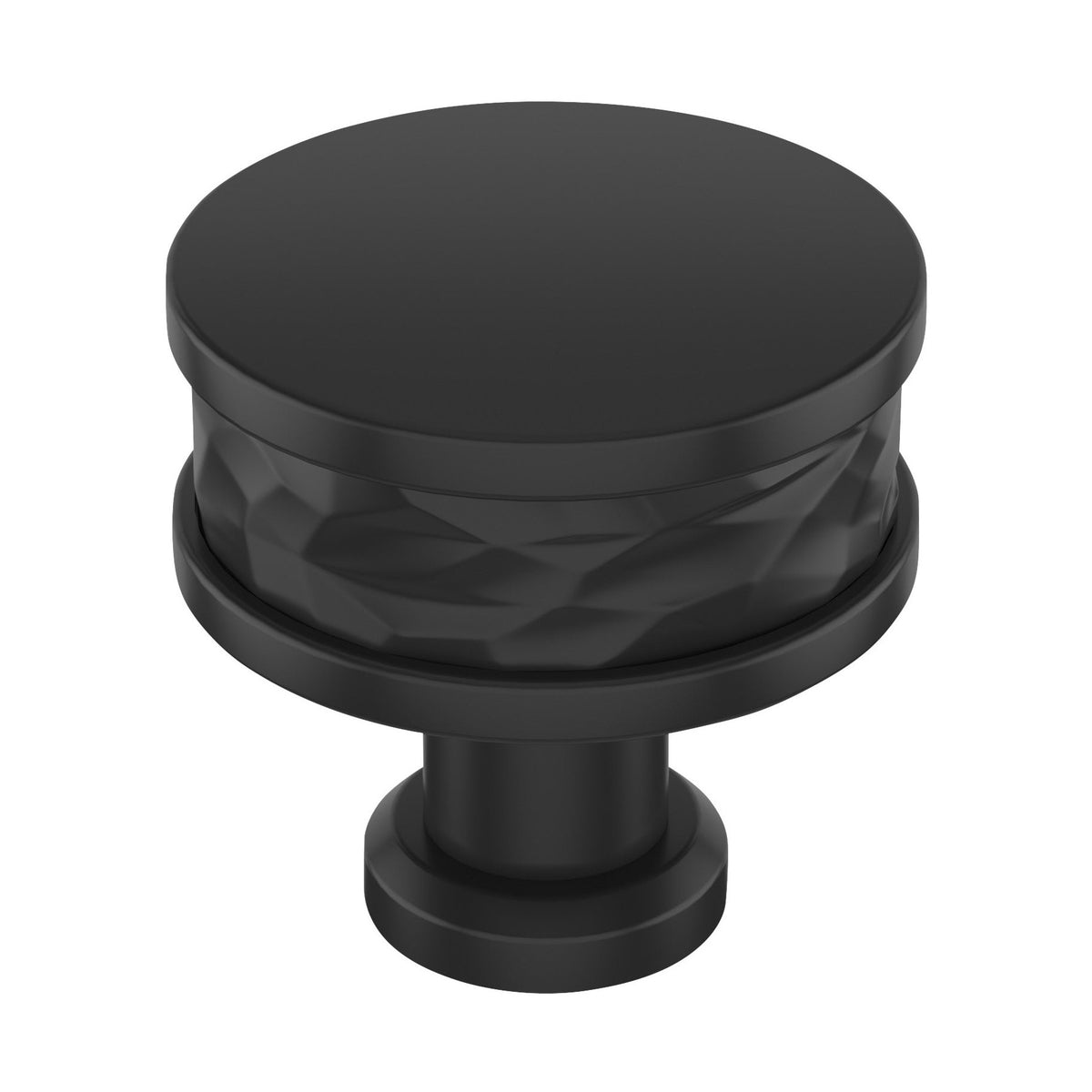 Fairfax 1-1/4 inch (32mm) Diameter Matte Black Cabinet Knob
