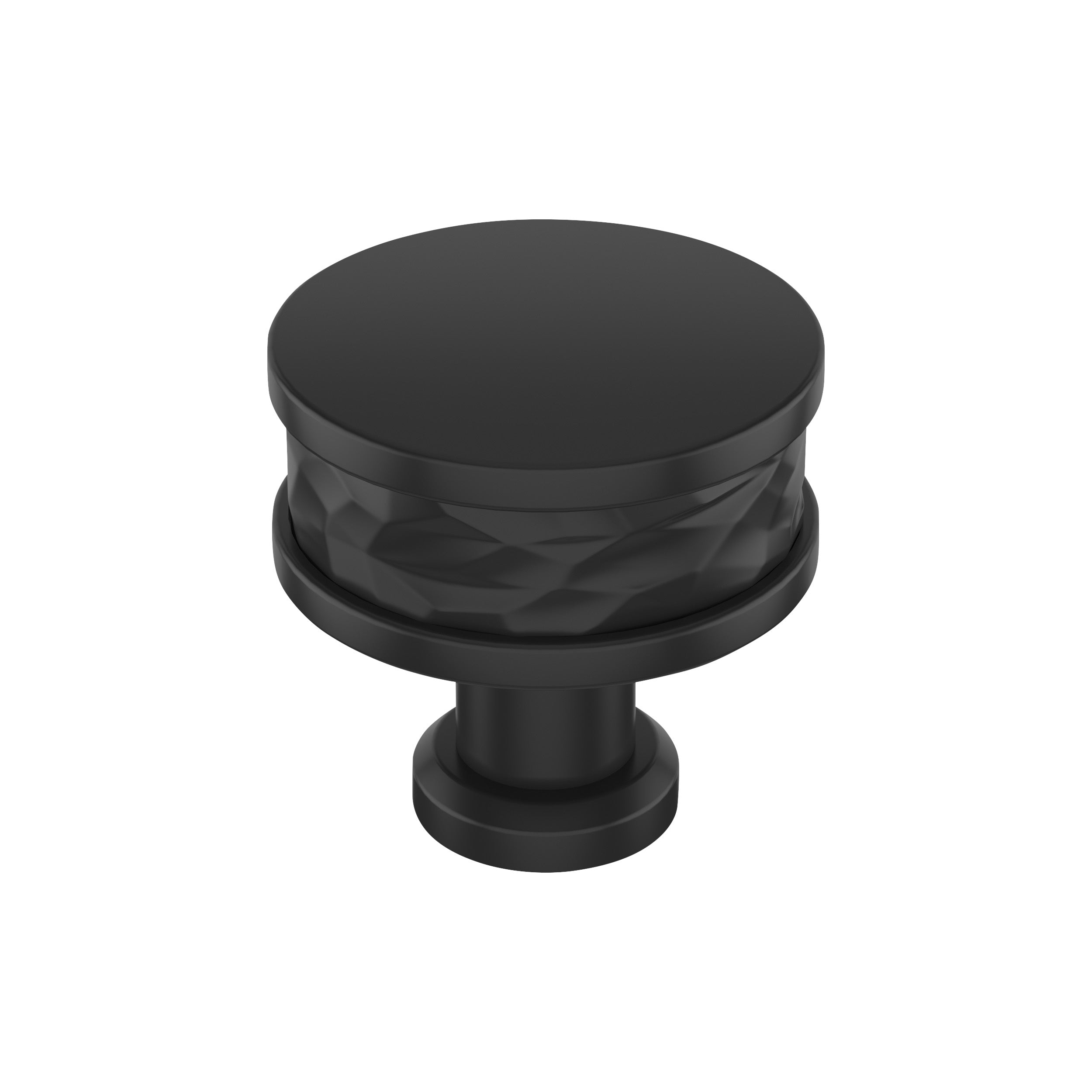 Fairfax 1-1/4 inch (32mm) Diameter Matte Black Cabinet Knob