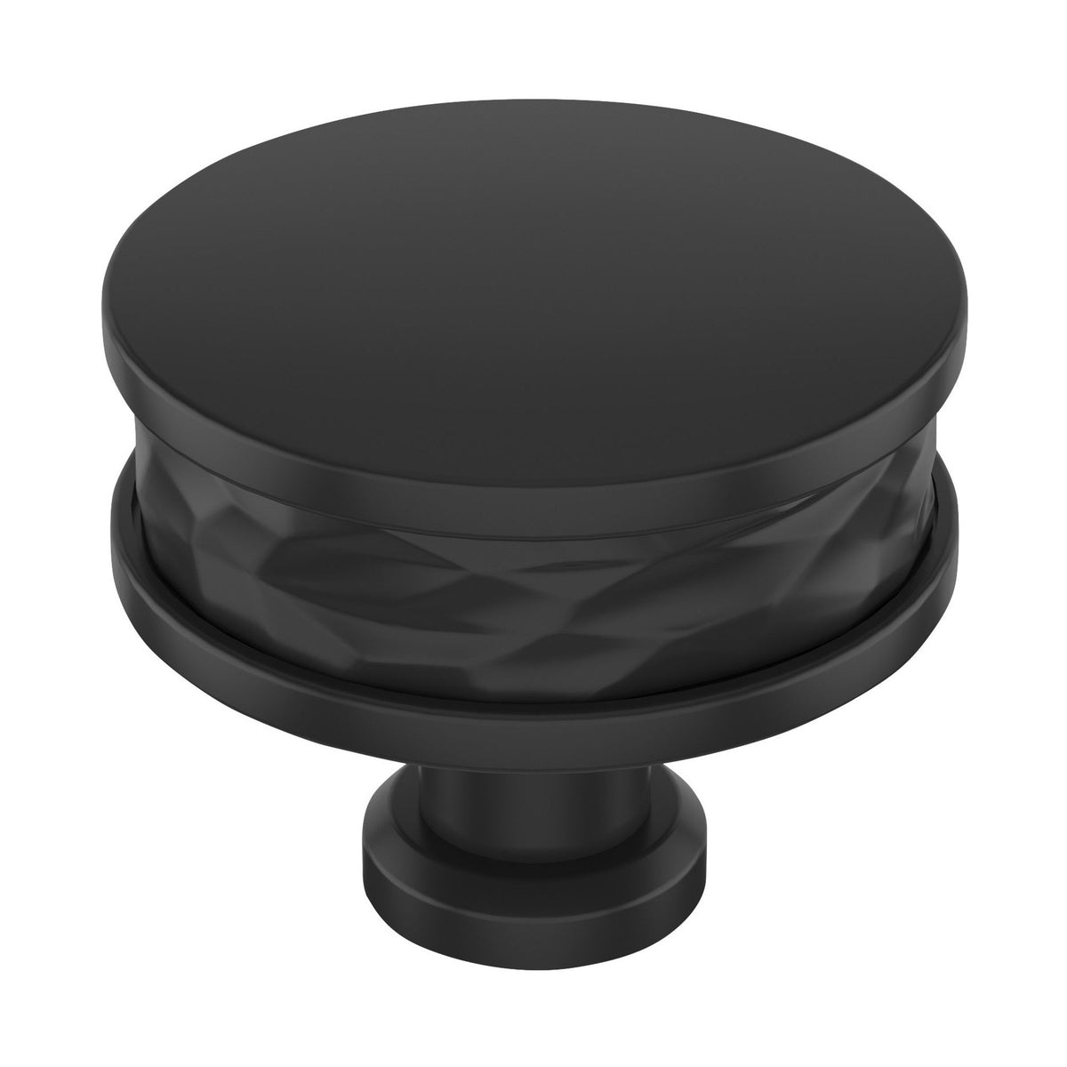 Fairfax 1-1/2 inch (38mm) Diameter Matte Black Cabinet Knob