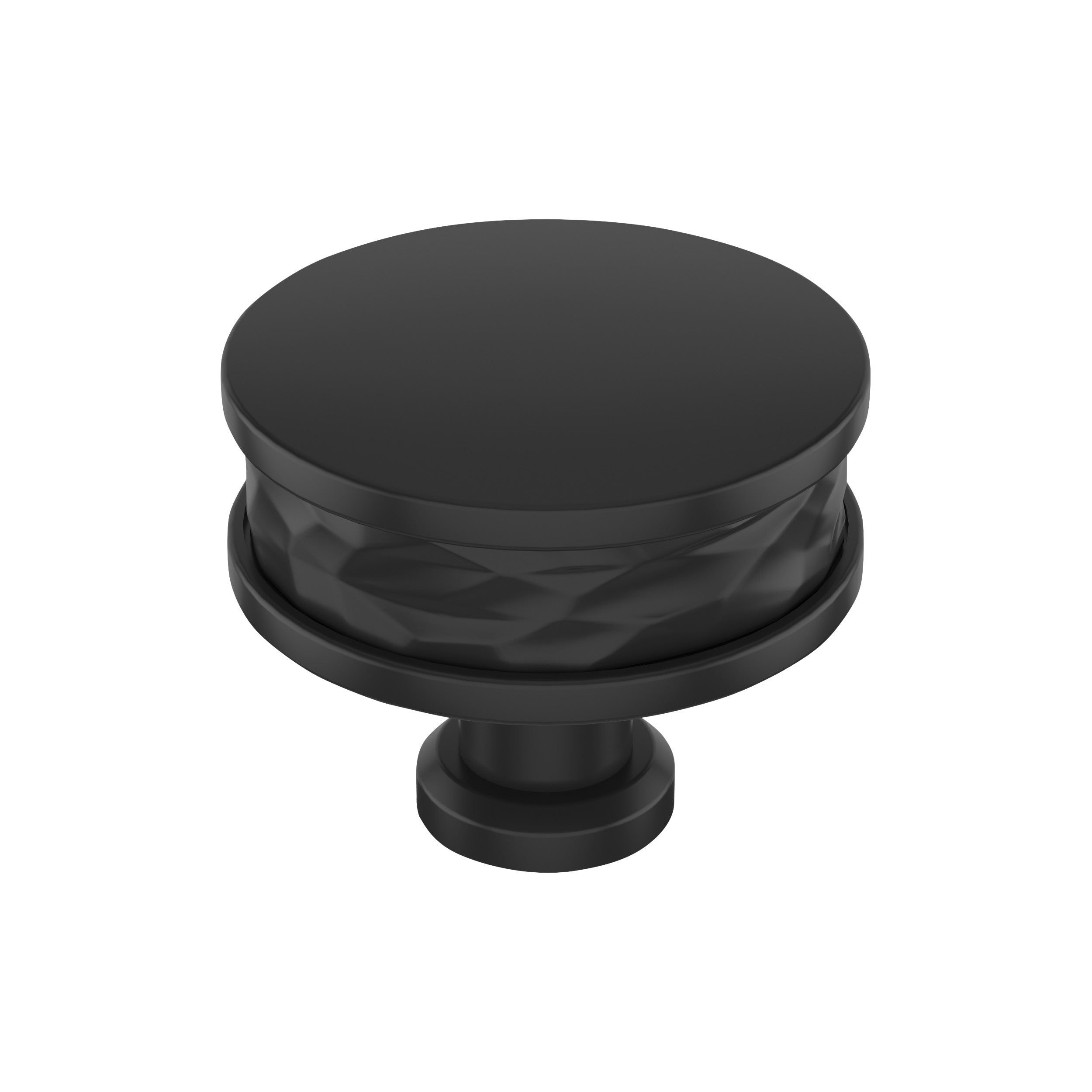 Fairfax 1-1/2 inch (38mm) Diameter Matte Black Cabinet Knob