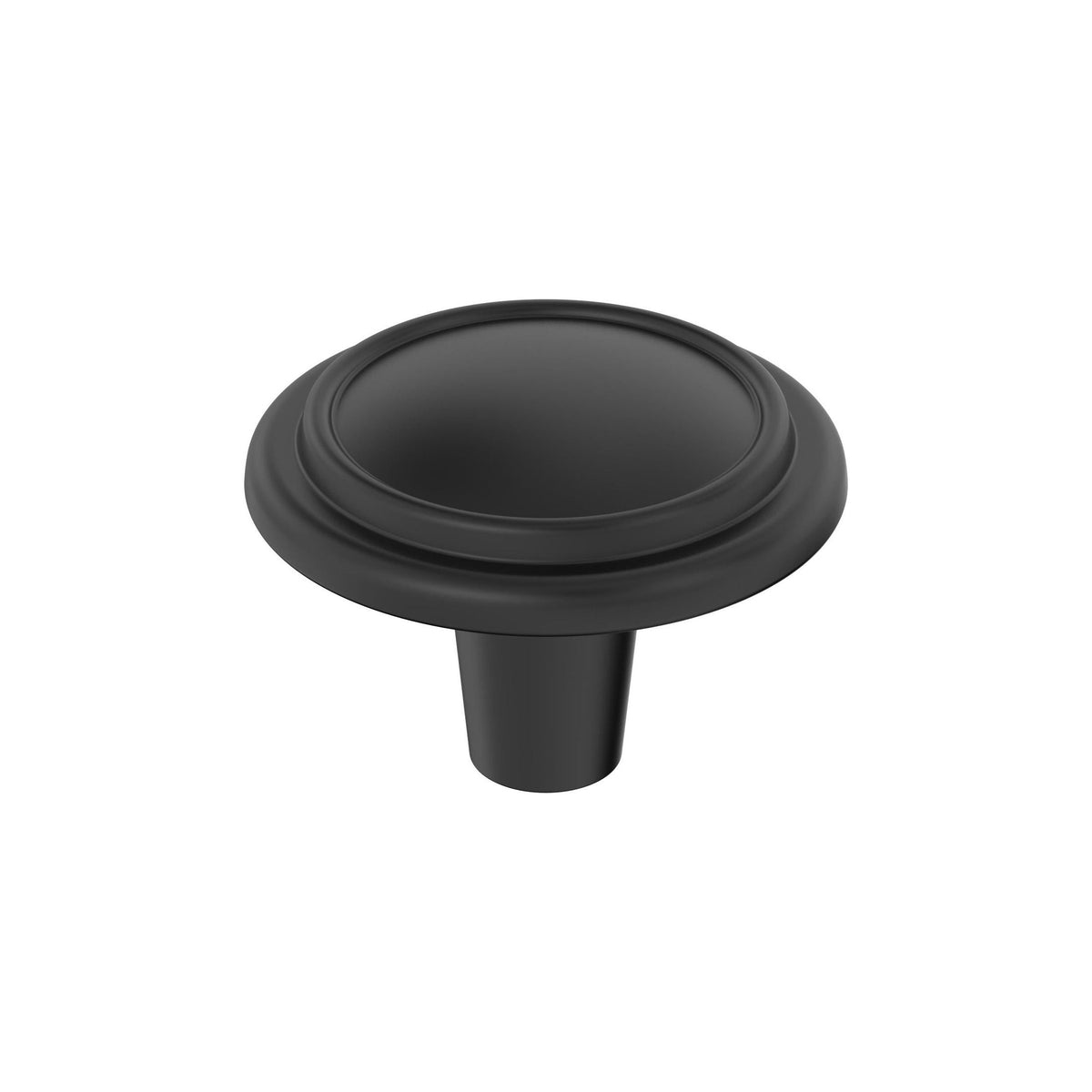 Hatfield 11/4 inch (32mm) Diameter Matte Black Cabinet Knob