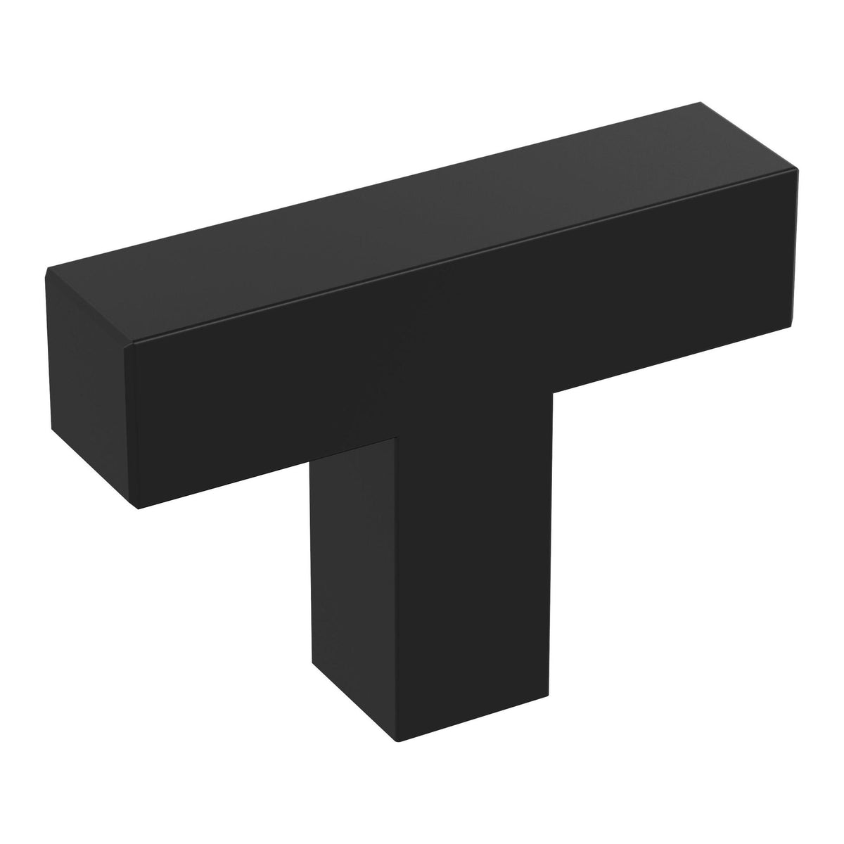 Intersect 115/16 inch (49mm) Length Matte Black Cabinet Knob