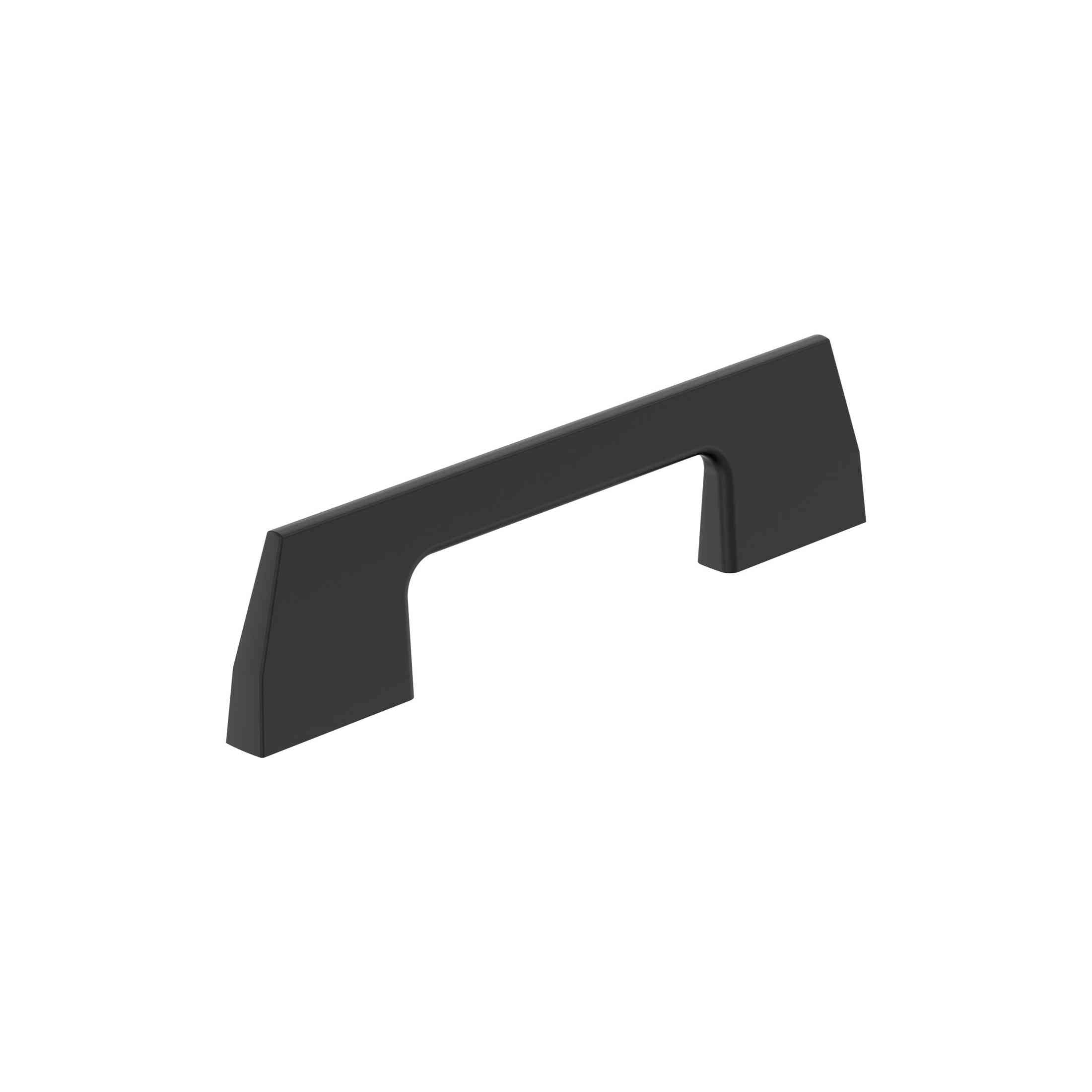 Angle 3 inch (76mm) CentertoCenter Matte Black Cabinet Pull