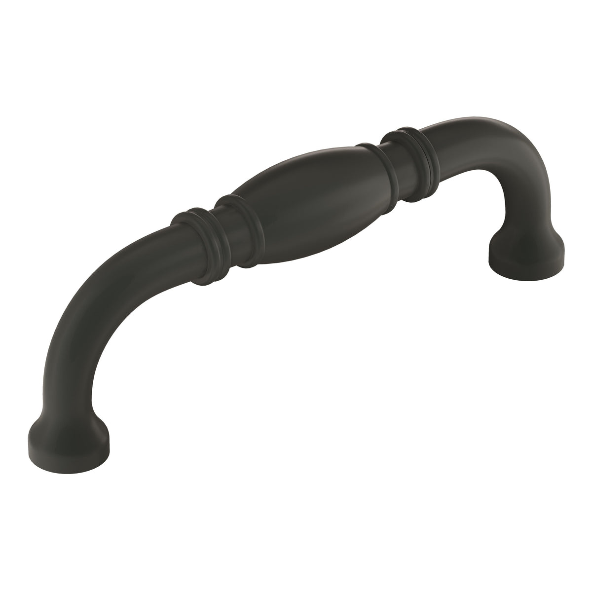Granby 33/4 inch (96mm) CentertoCenter Matte Black Cabinet Pull