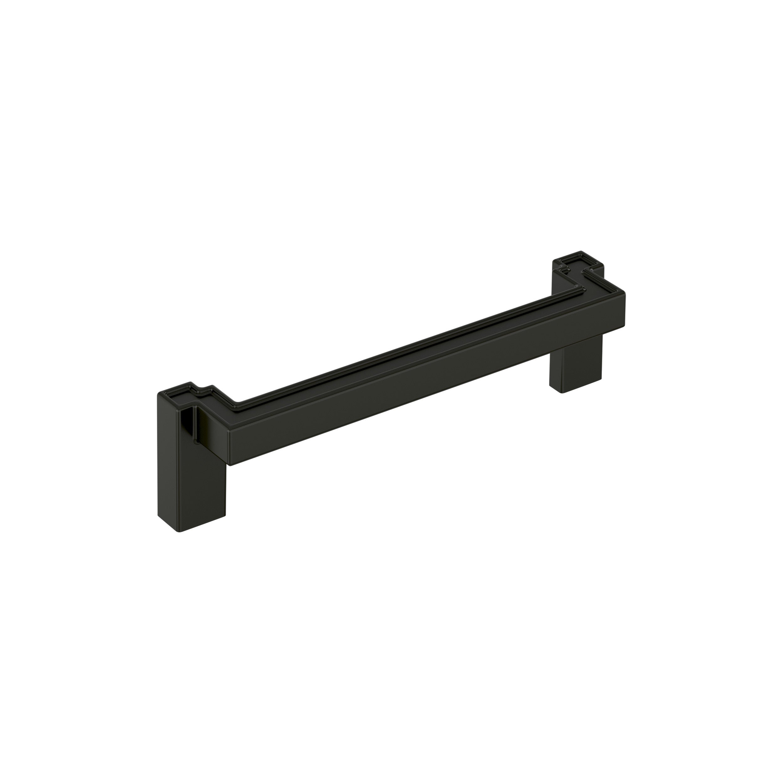 Rockhurst 5-1/16 inch (128mm) Center-to-Center Matte Black Cabinet Pull