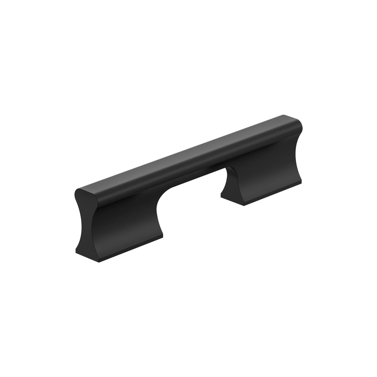Status 33/4 inch (96mm) CentertoCenter Matte Black Cabinet Pull