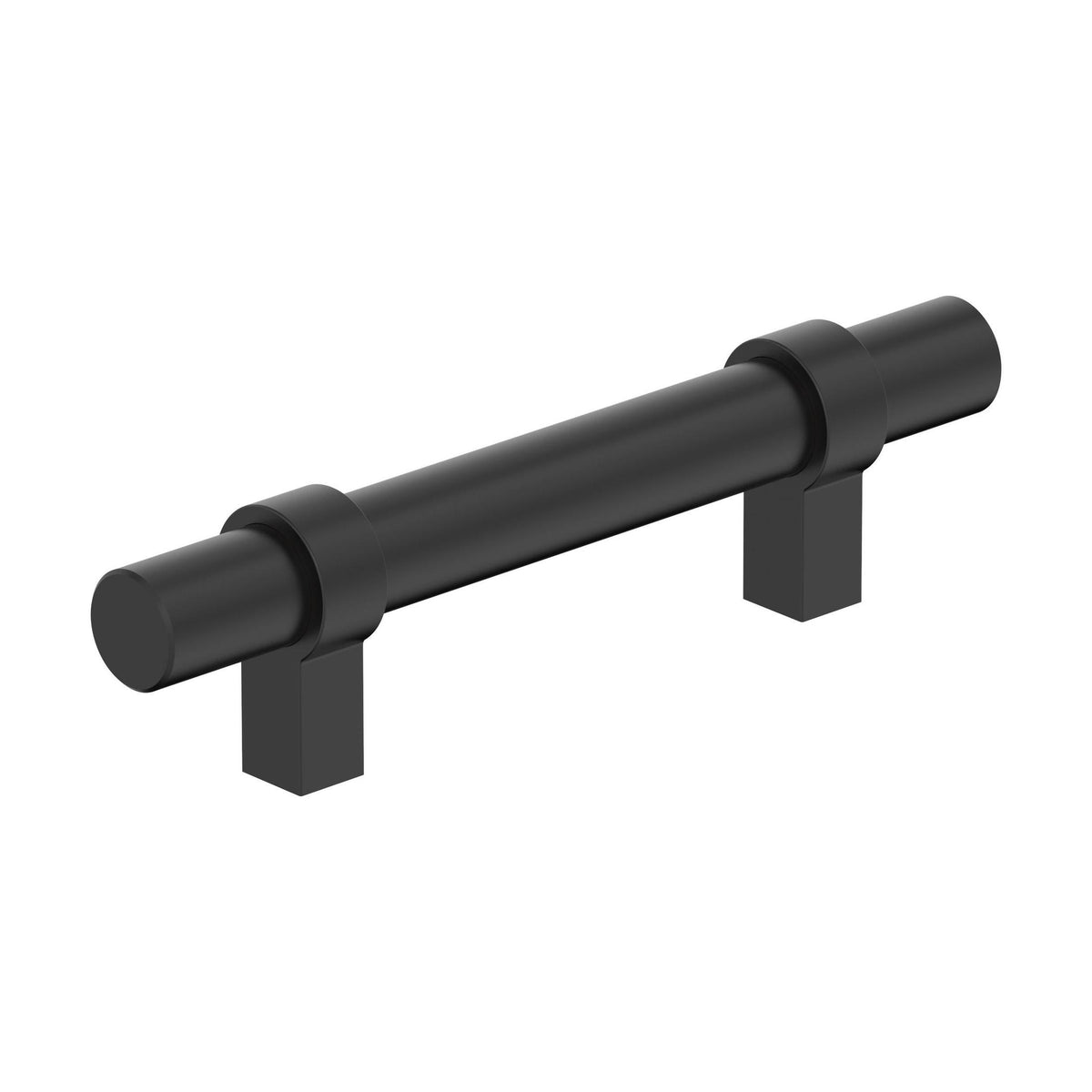 Central 3 inch (76mm) CentertoCenter Matte Black Cabinet Pull