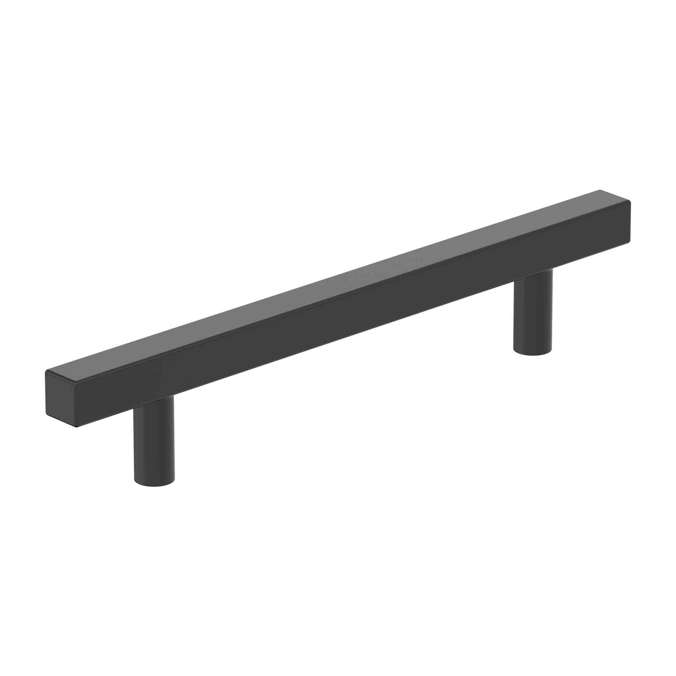 Bar Pulls Square 51/16 inch (128mm) CentertoCenter Matte Black Cabinet Pull